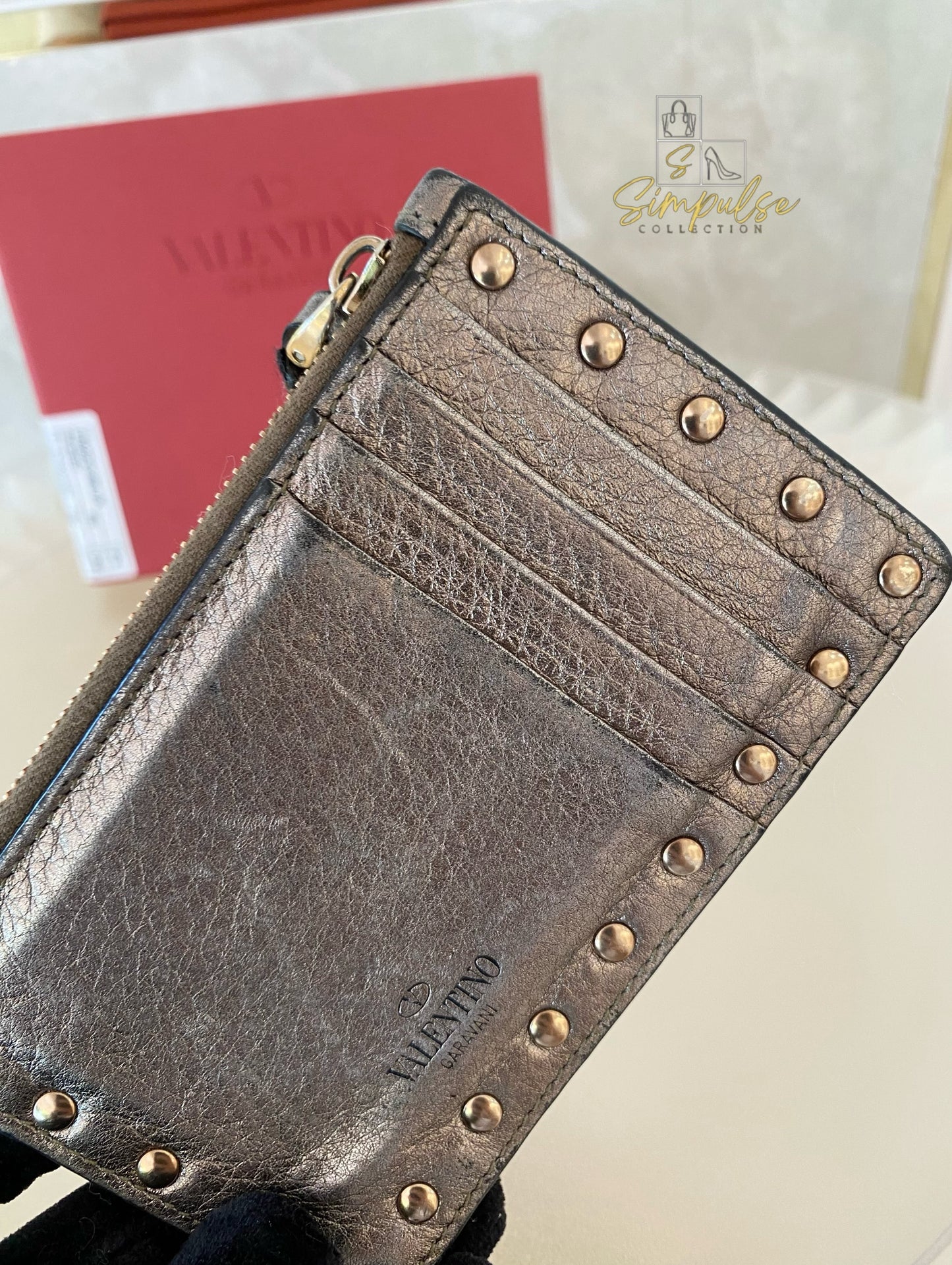 Valentino Garavani Metallic Card Holder
