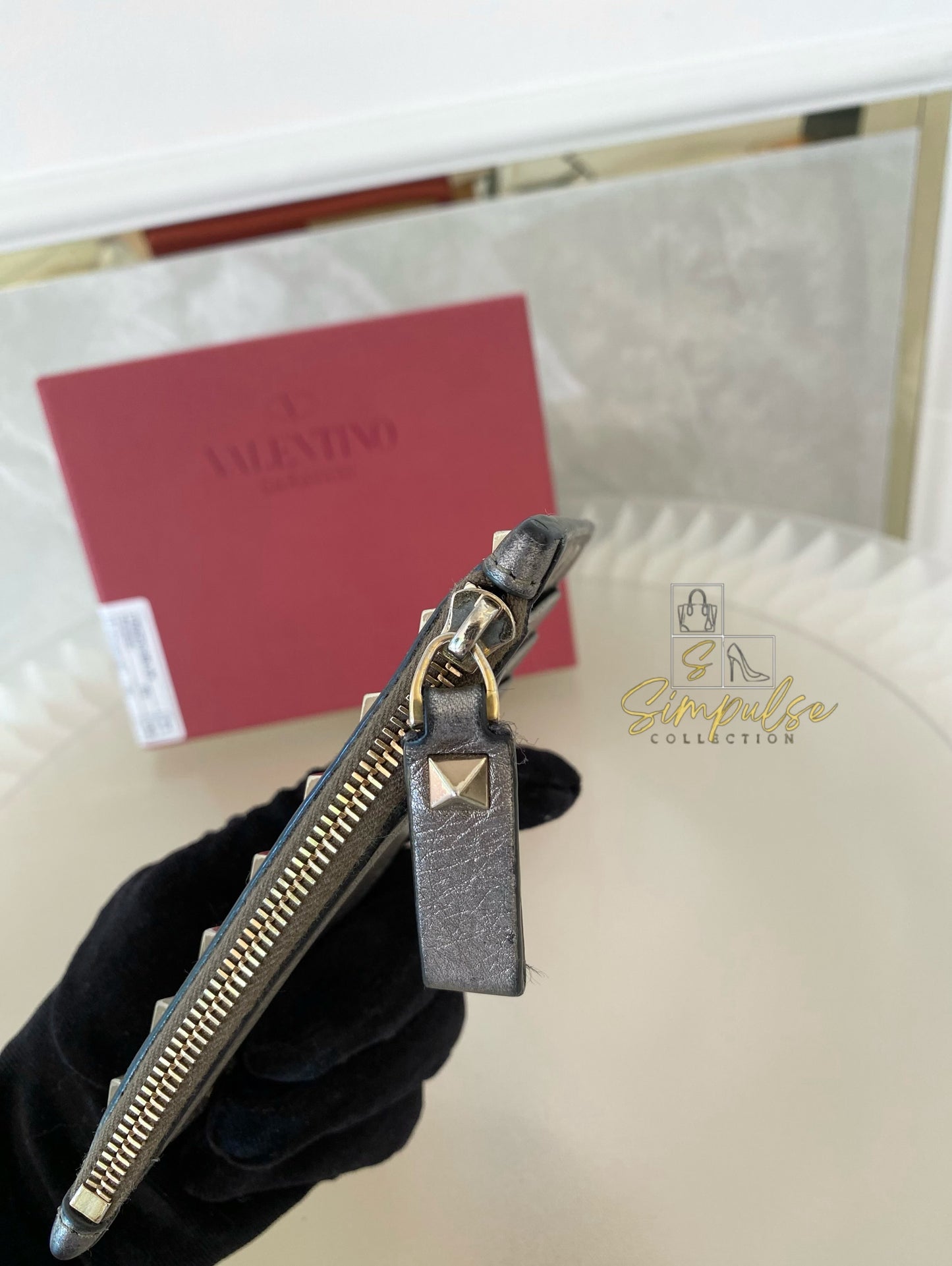Valentino Garavani Metallic Card Holder