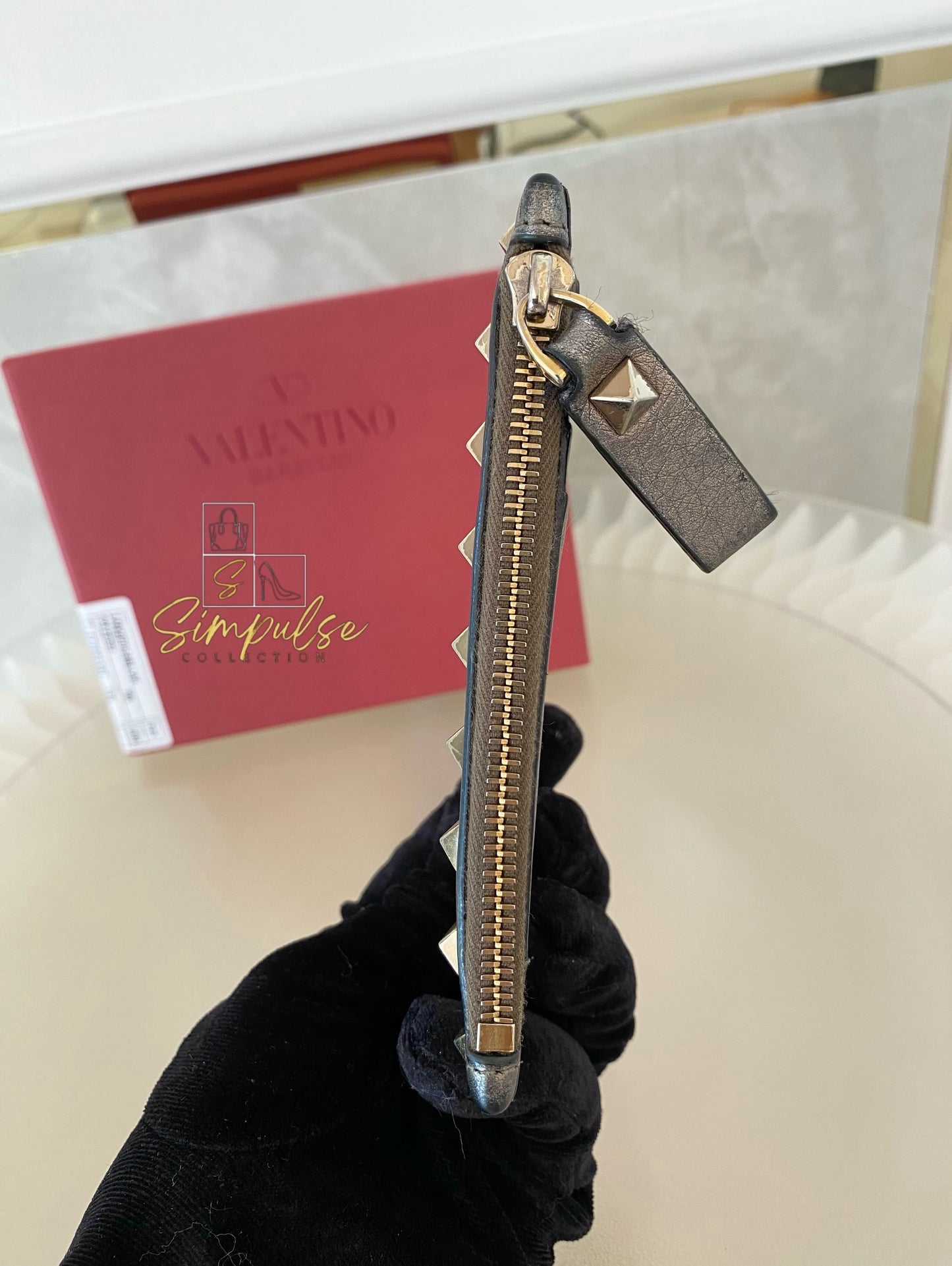Valentino Garavani Metallic Card Holder