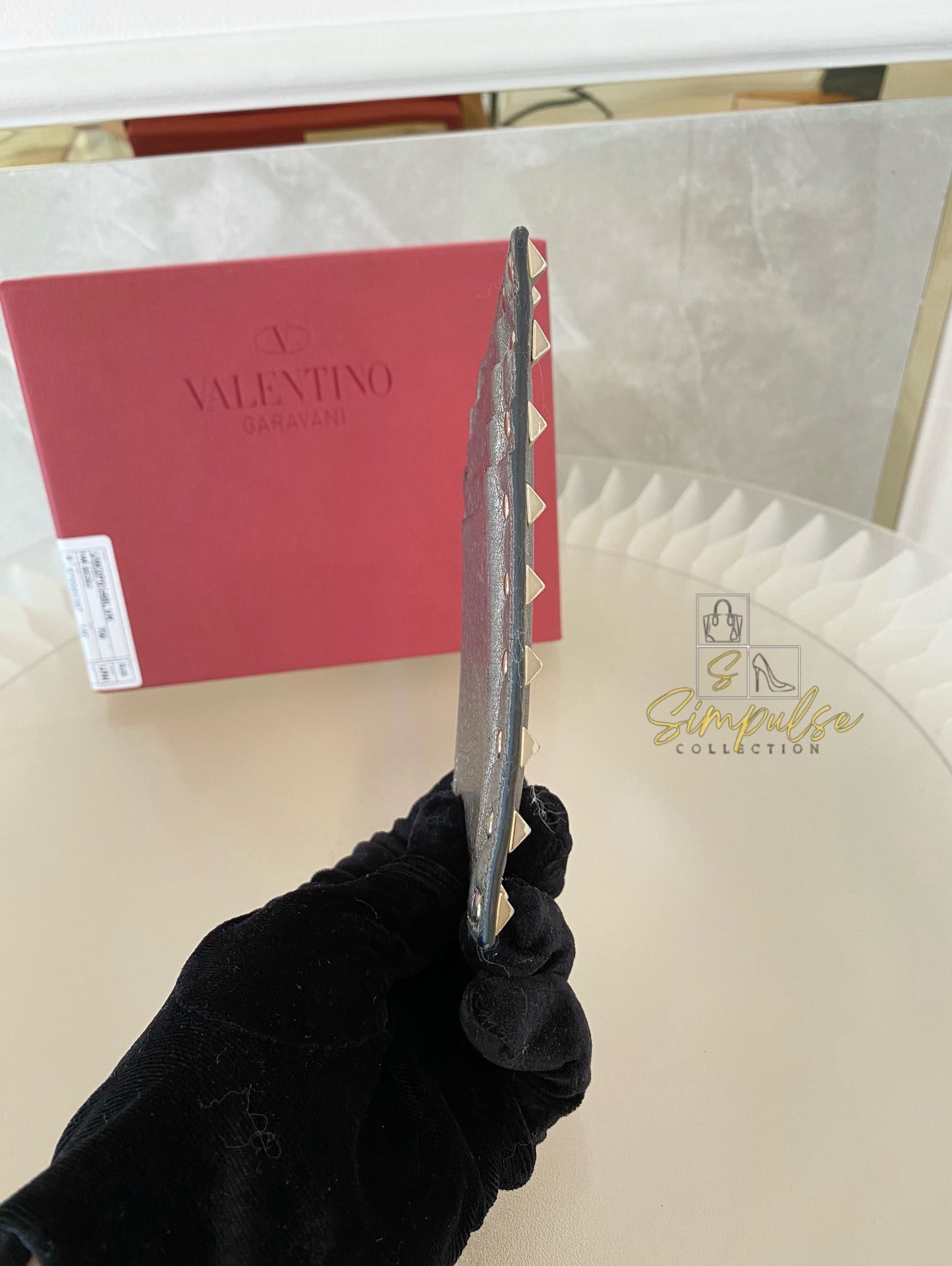 Valentino Garavani Metallic Card Holder