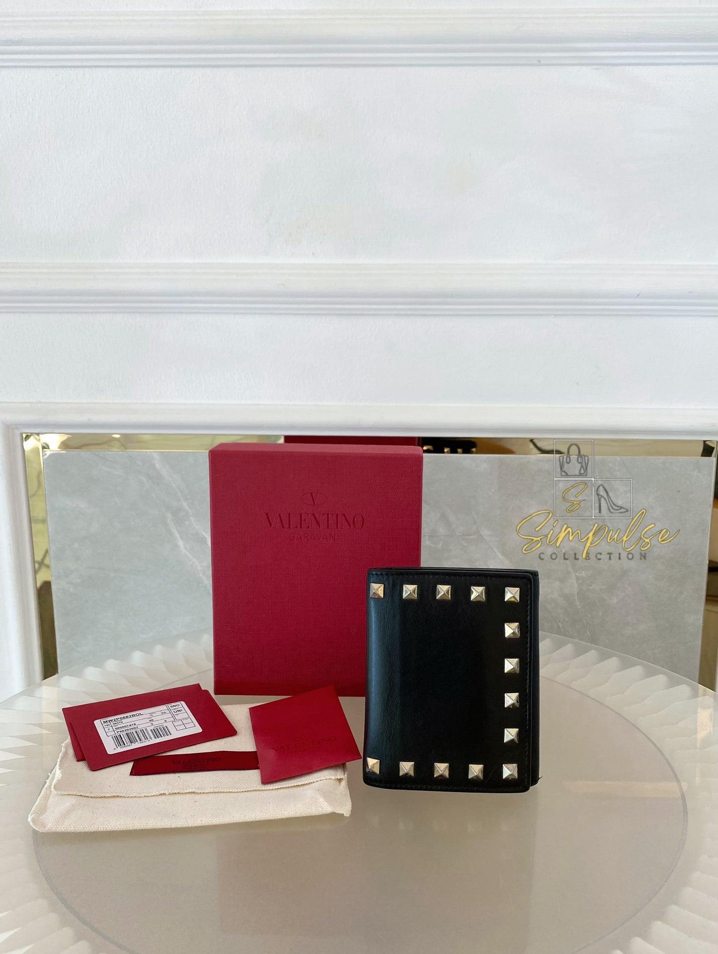 Valentino Garavani Bifold Black Calfskin
