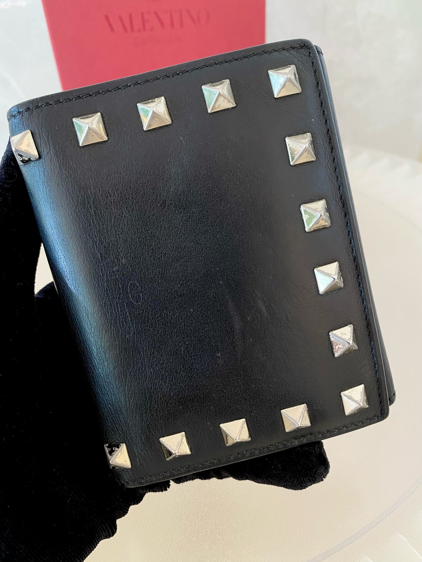 Valentino Garavani Bifold Black Calfskin