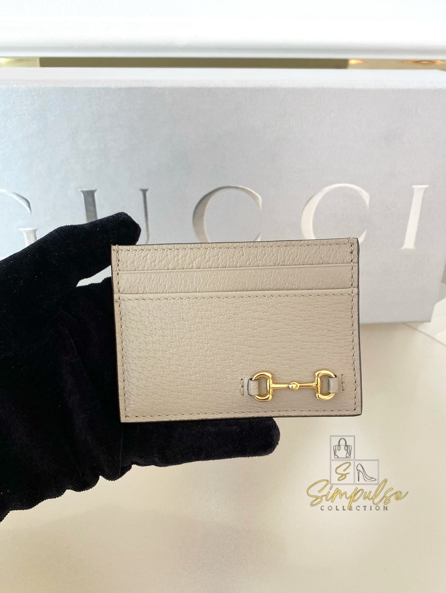 Gucci horsebit Card Holder Gold-Toned hardware