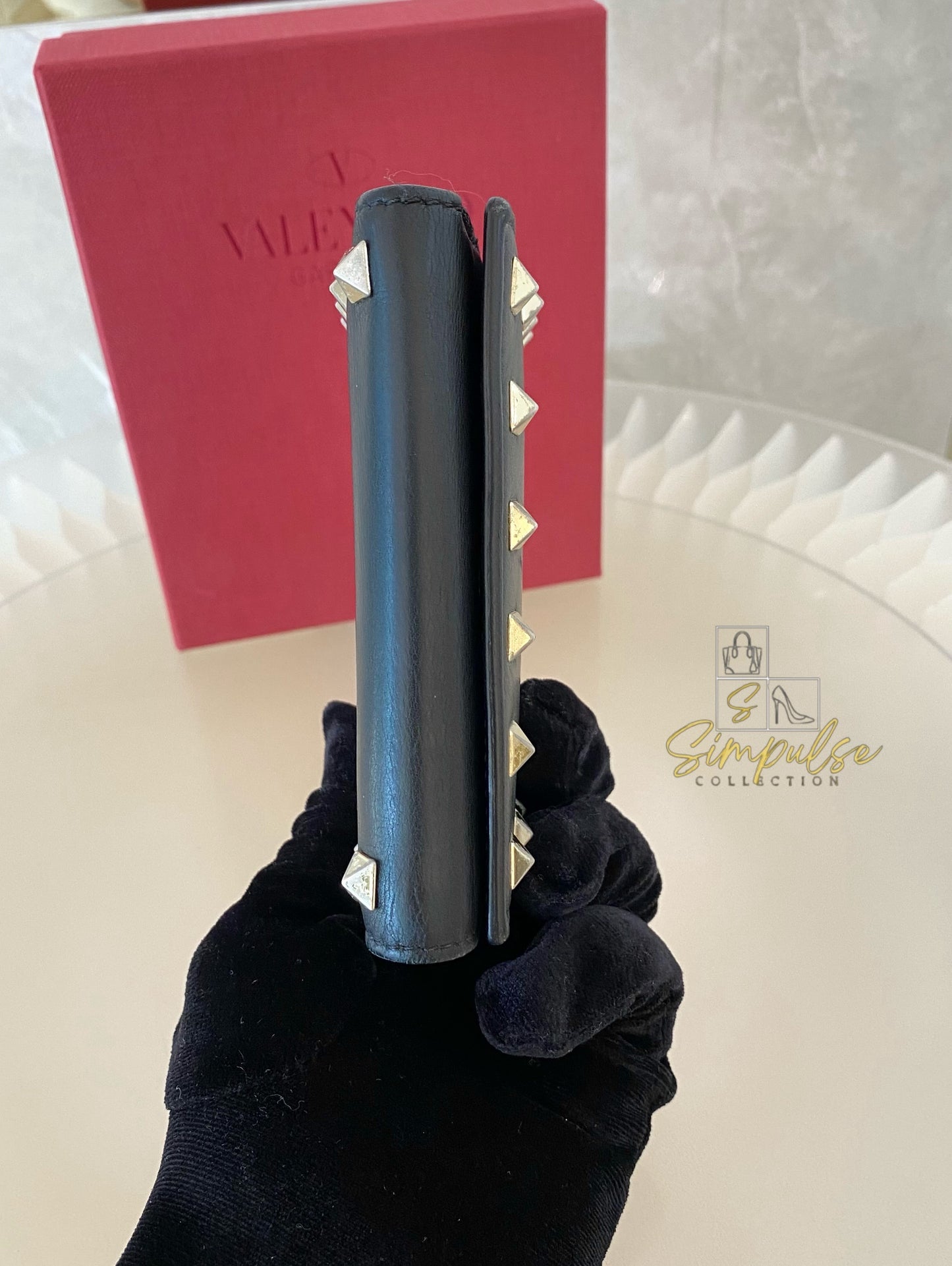 Valentino Garavani Bifold Black Calfskin