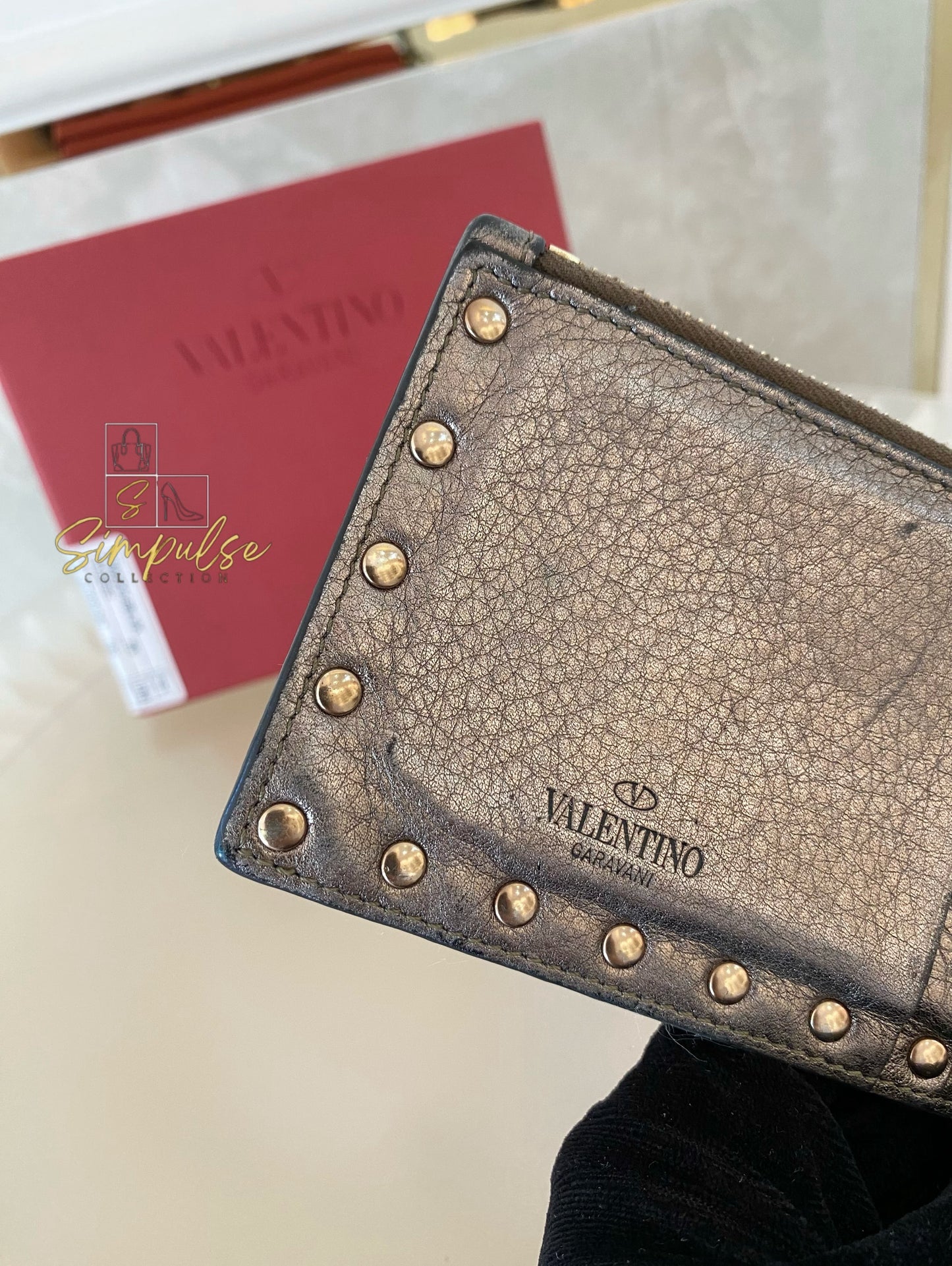 Valentino Garavani Metallic Card Holder