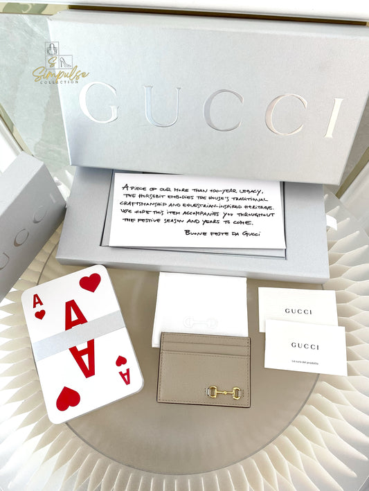 Gucci Horsebit Card Holder Gold-Toned hardware