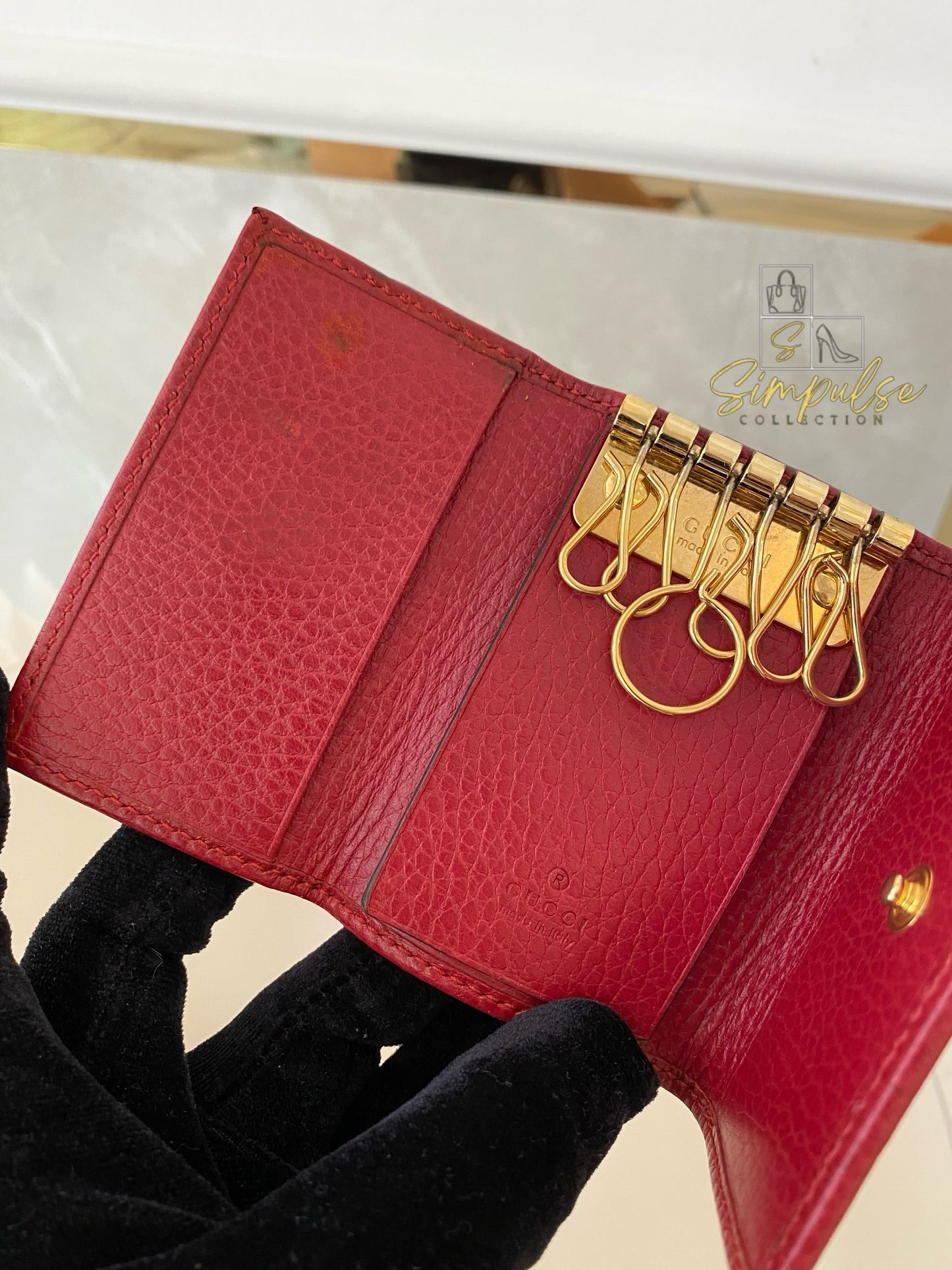 Gucci GG Marmont Key Case Red