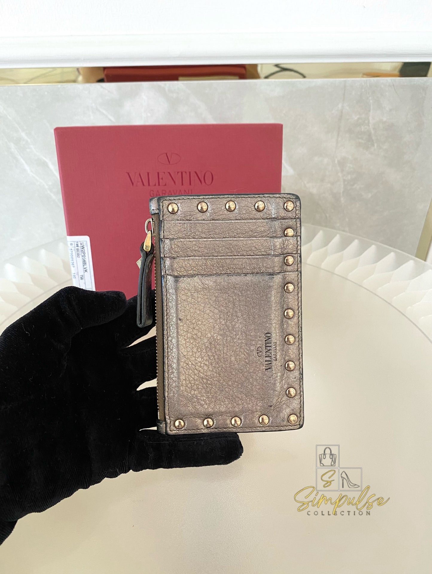 Valentino Garavani Metallic Card Holder