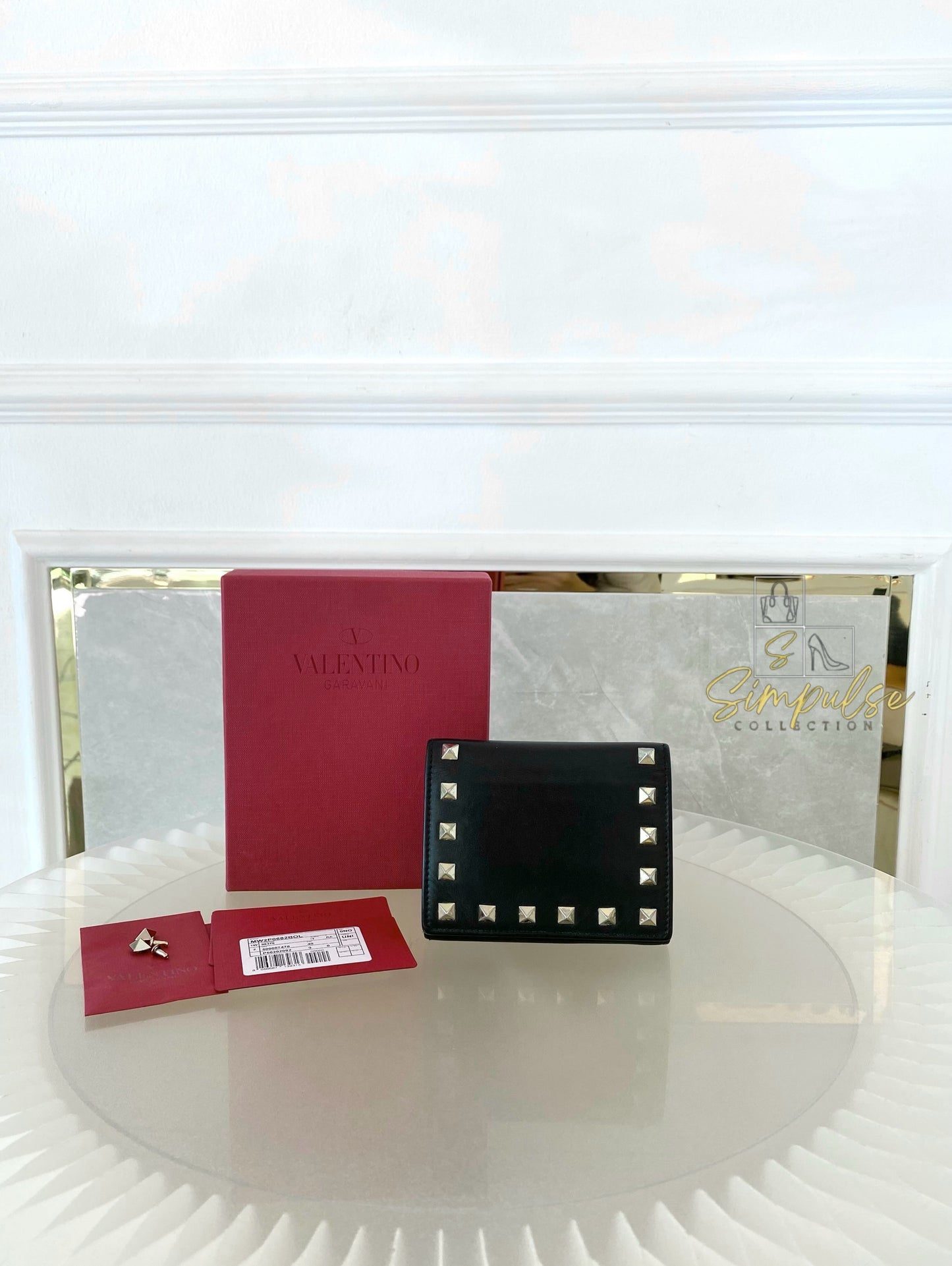 Valentino Garavani Bifold Black Calfskin