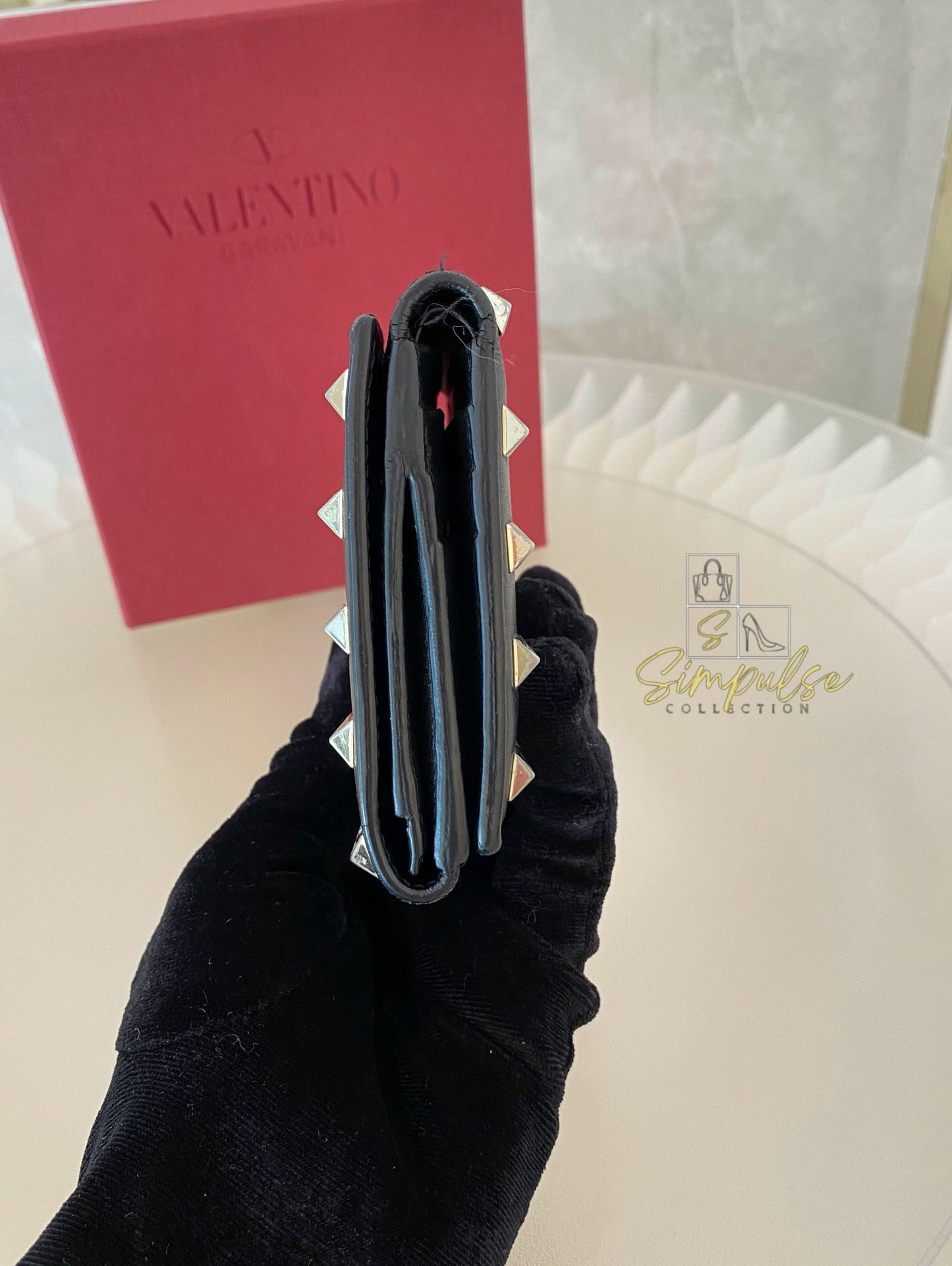 Valentino Garavani Bifold Black Calfskin