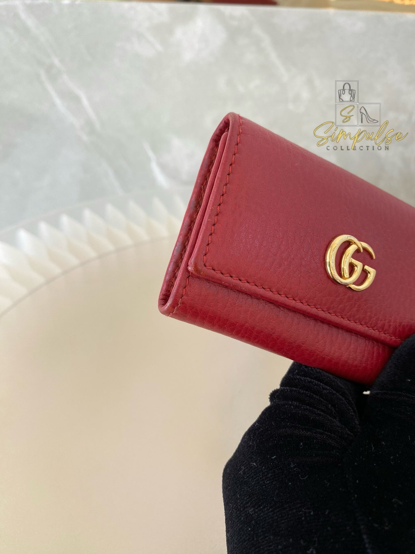 Gucci GG Marmont Key Case Red