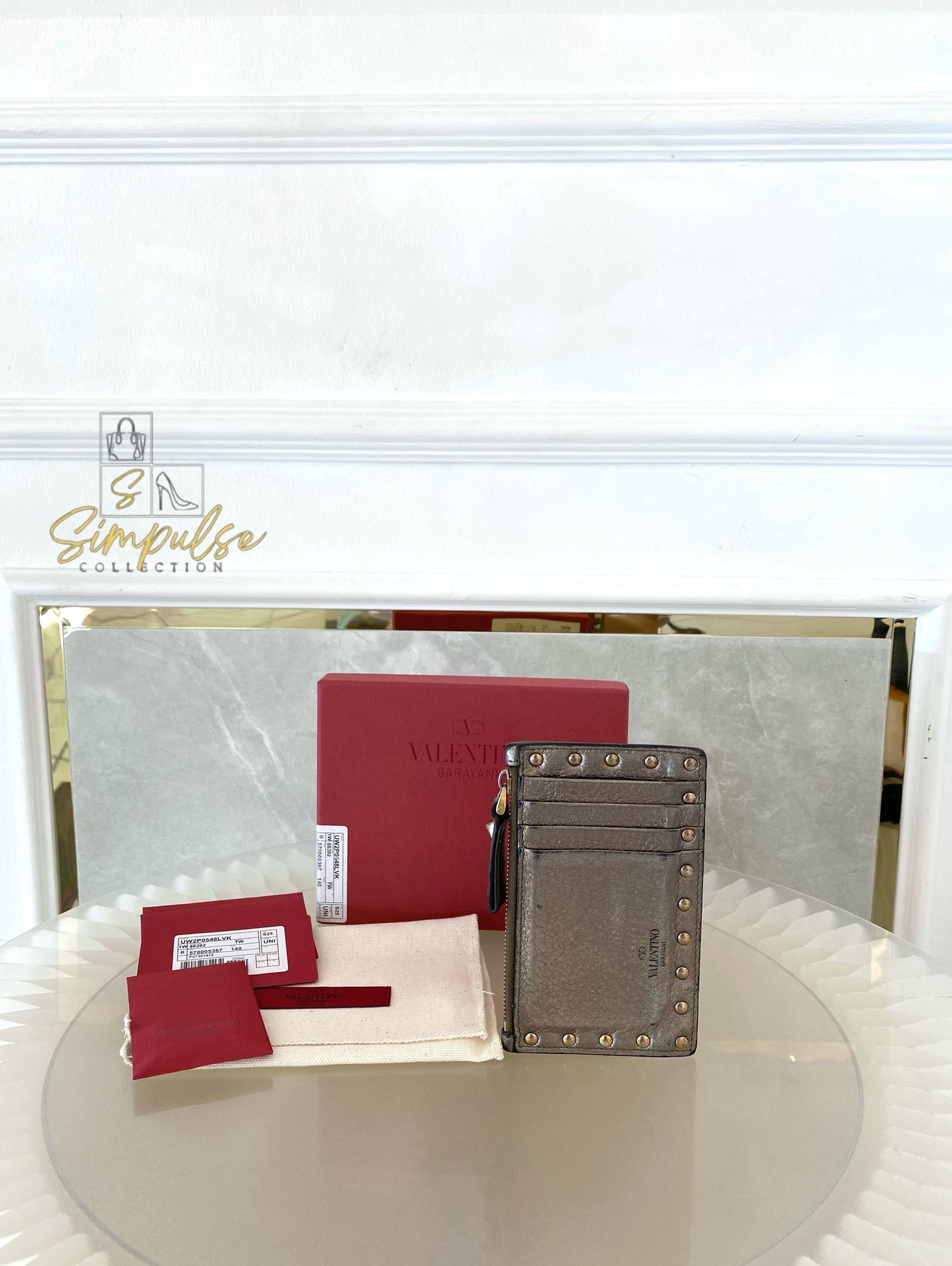 Valentino Garavani Metallic Card Holder