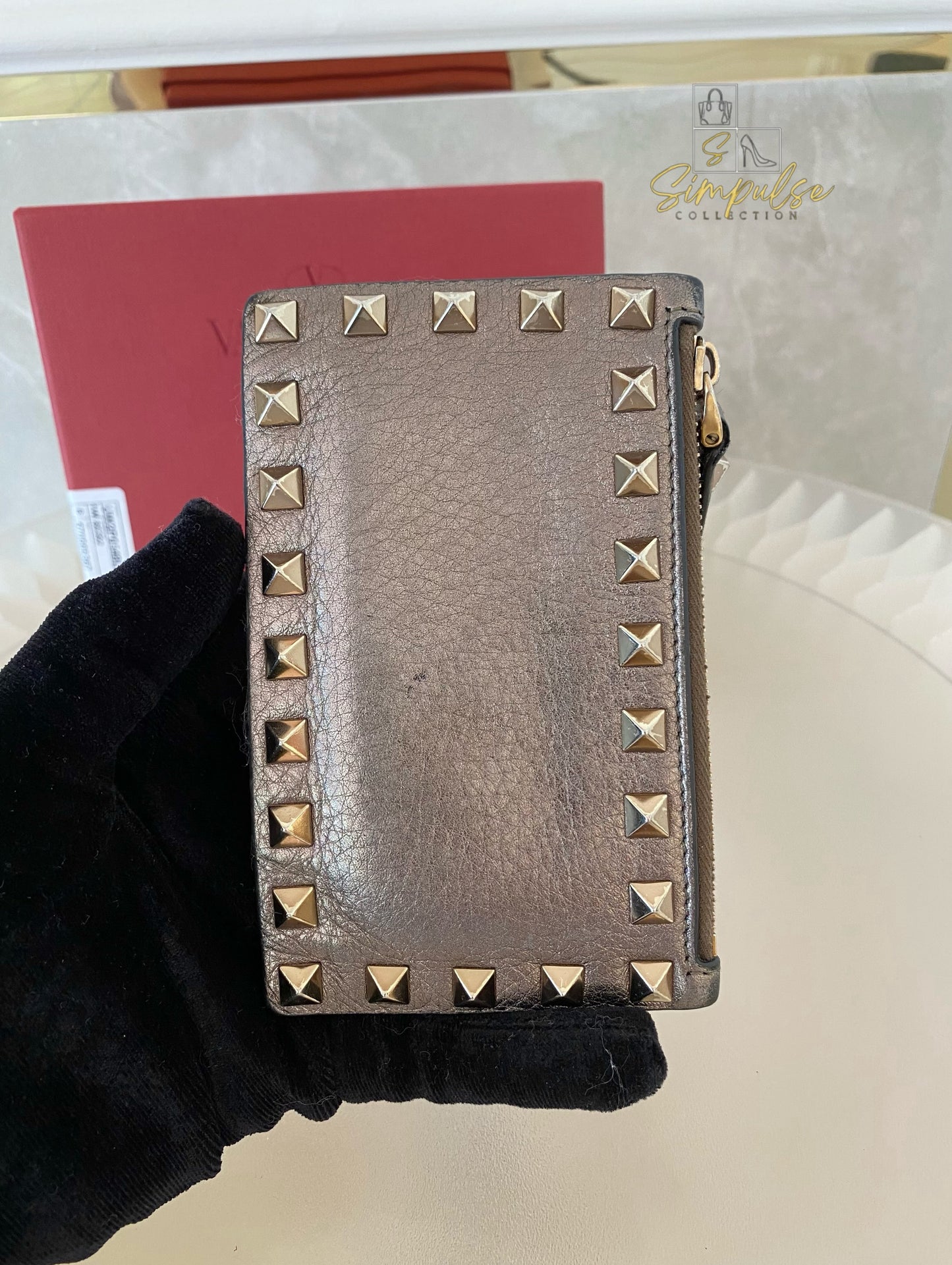 Valentino Garavani Metallic Card Holder