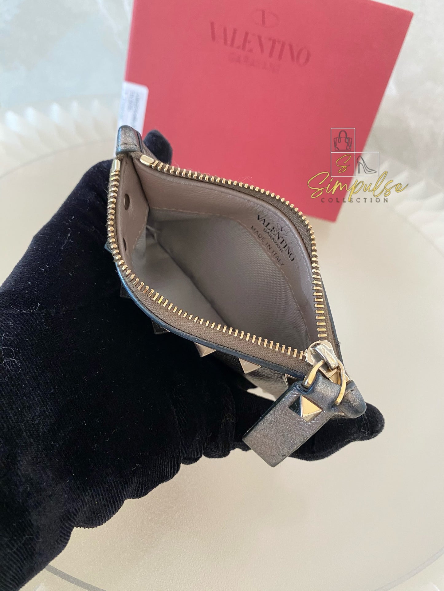 Valentino Garavani Metallic Card Holder