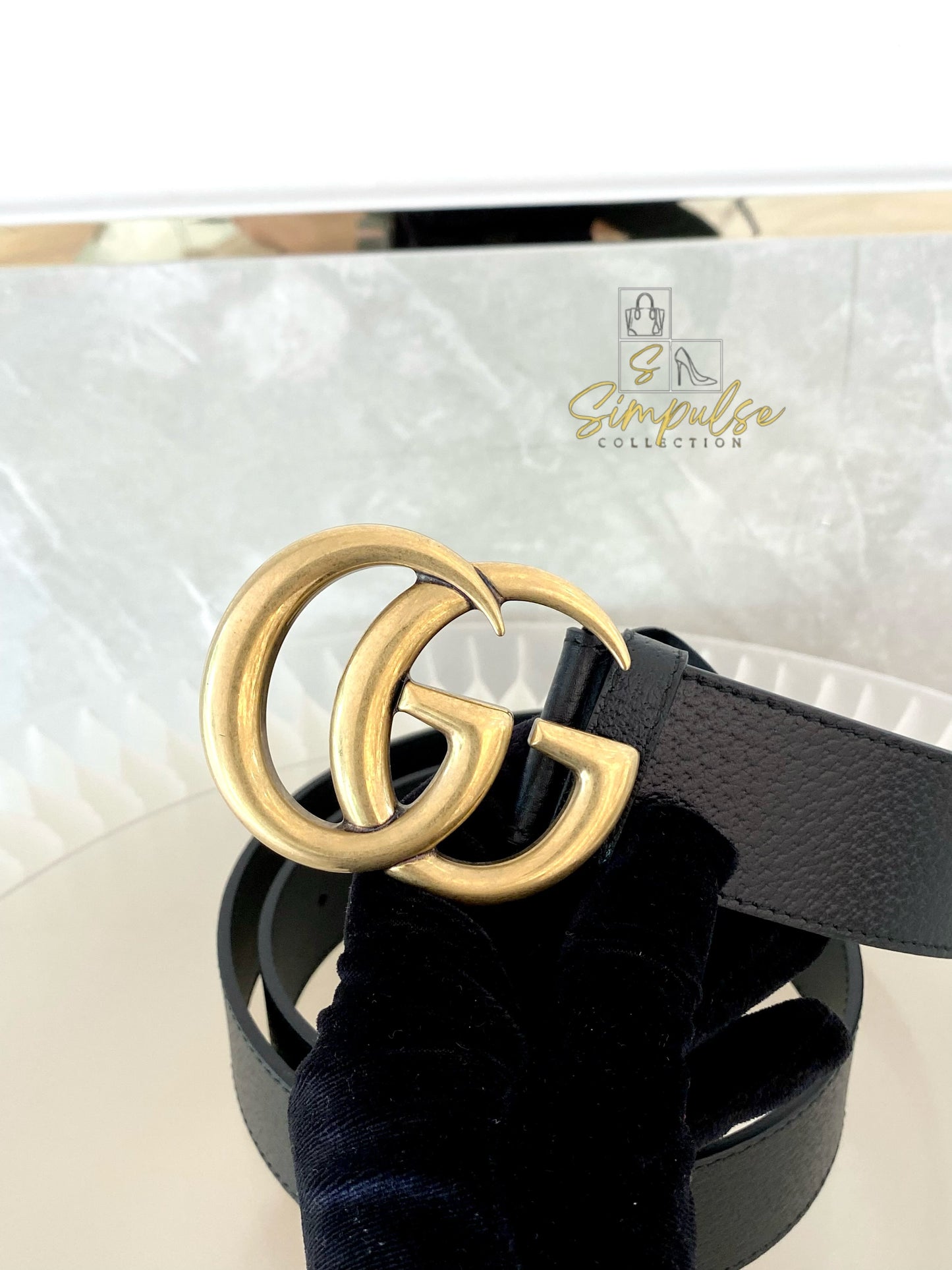 Gucci GG Marmont Leather Belt