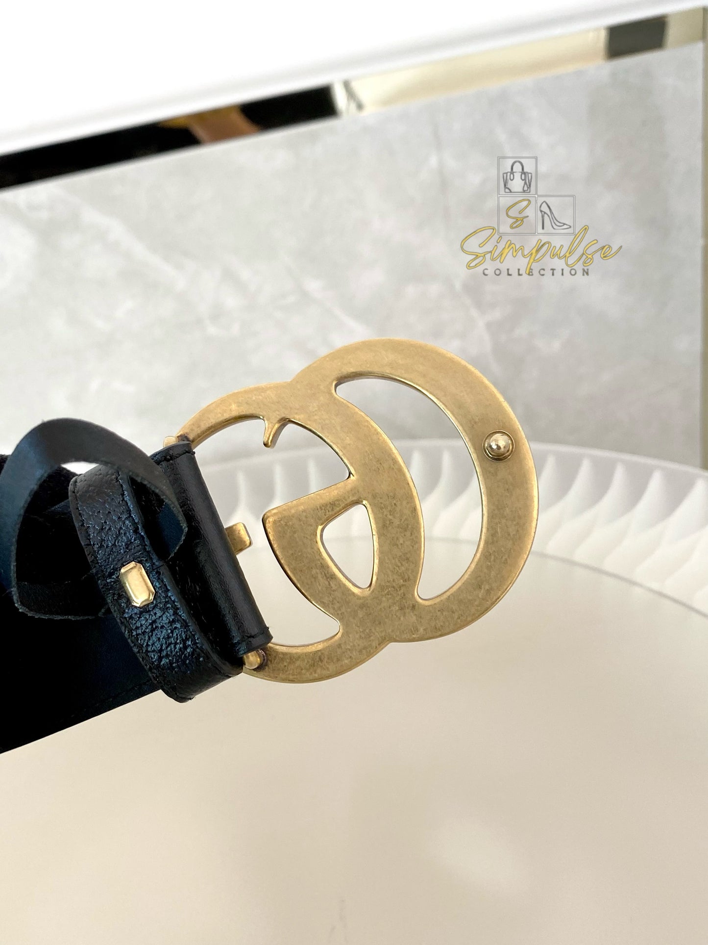 Gucci GG Marmont Leather Belt