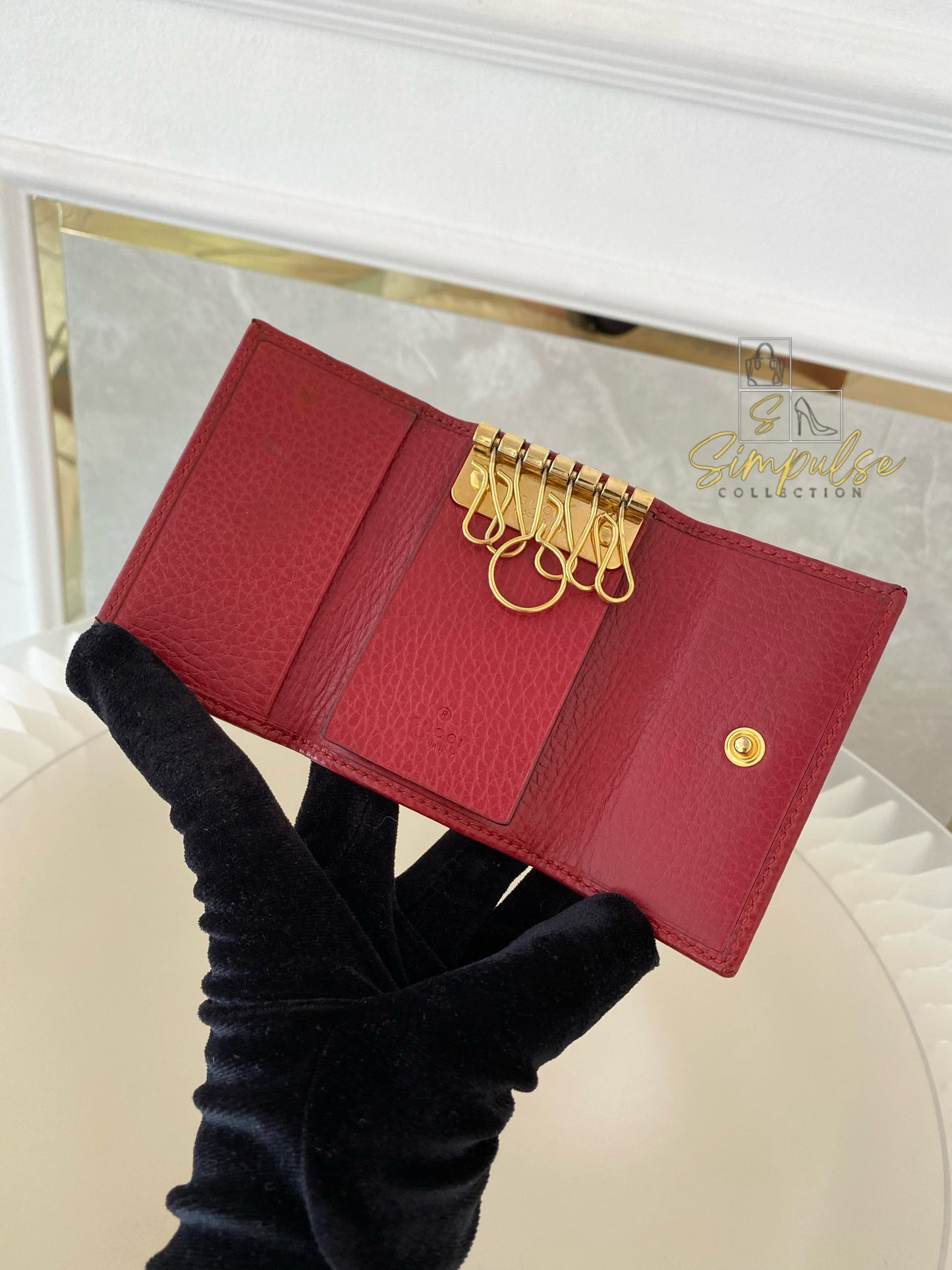 Gucci GG Marmont Key Case Red