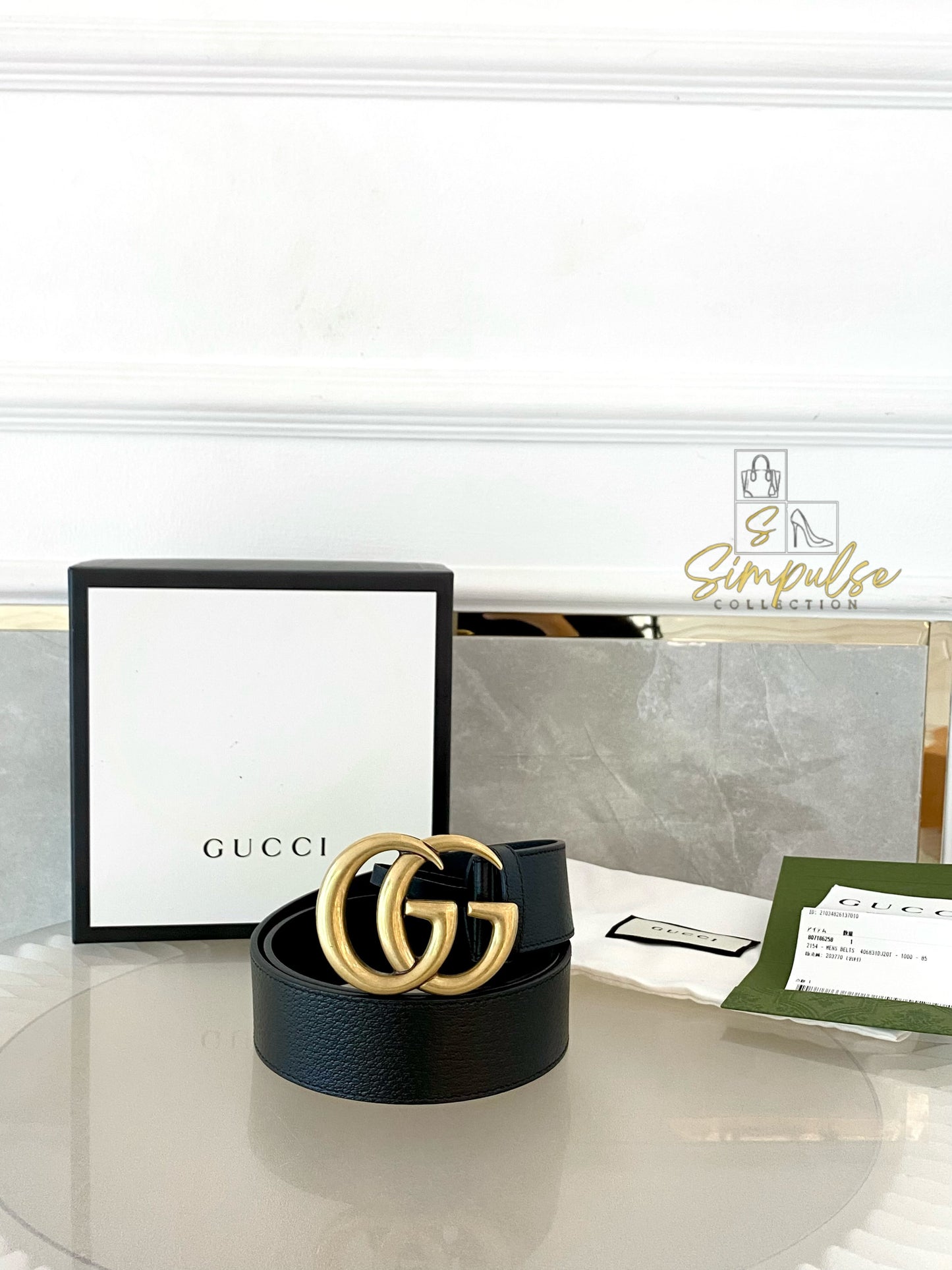 Gucci GG Marmont Leather Belt