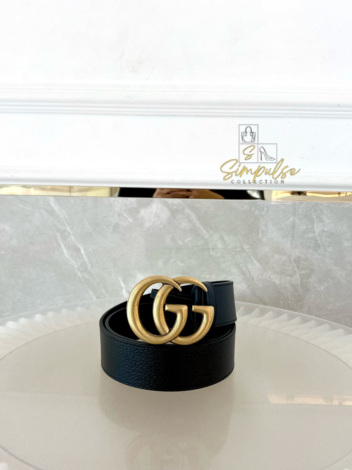 Gucci GG Marmont Leather Belt