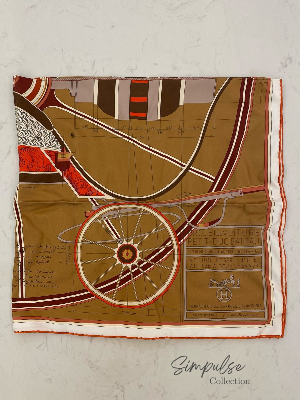 HERMES PETIT DUC DOUBLE FACE SCARF