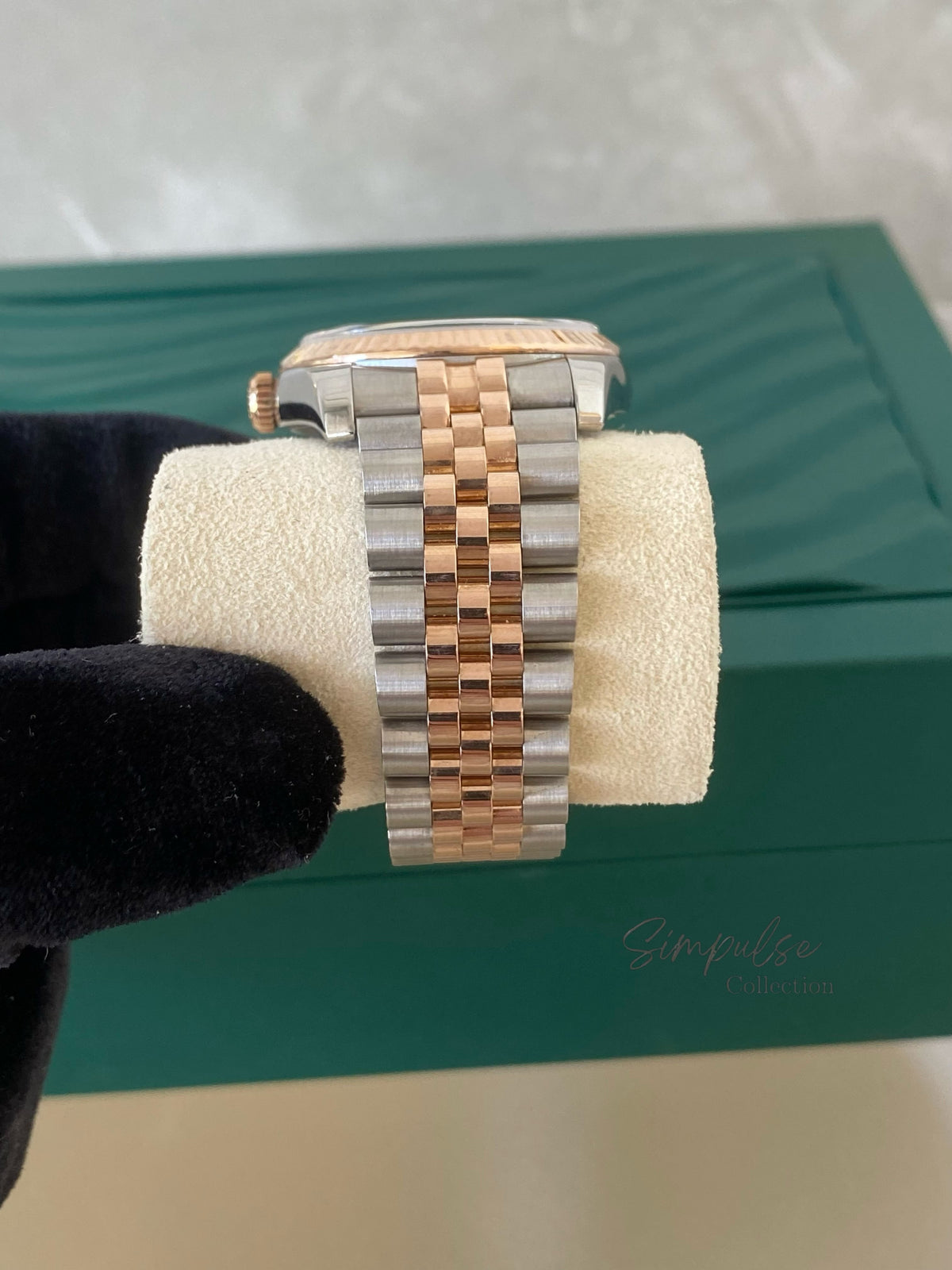 ROLEX DATEJUST TWO TONE ROSEGOLD W/ DIAMOND
