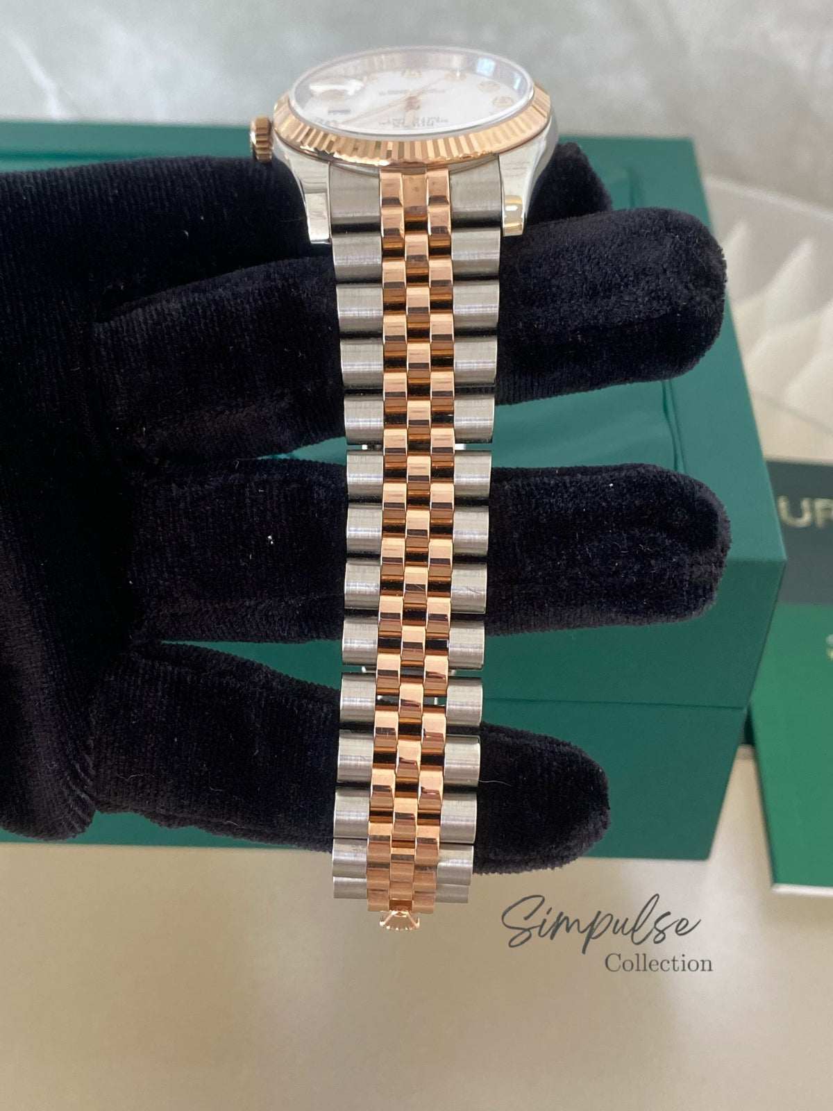 ROLEX DATEJUST TWO TONE ROSEGOLD W/ DIAMOND