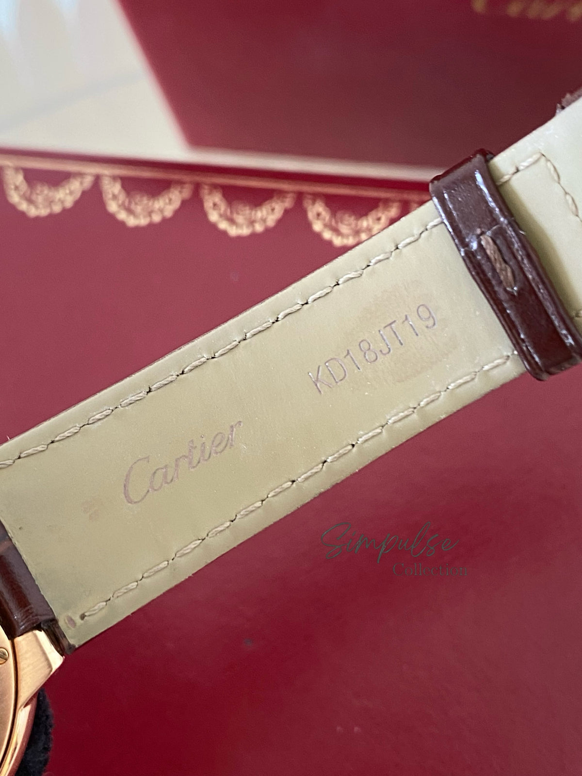 CARTIER BALLON BLEU ROSEGOLD W/ BROWN STRAP LEATHER