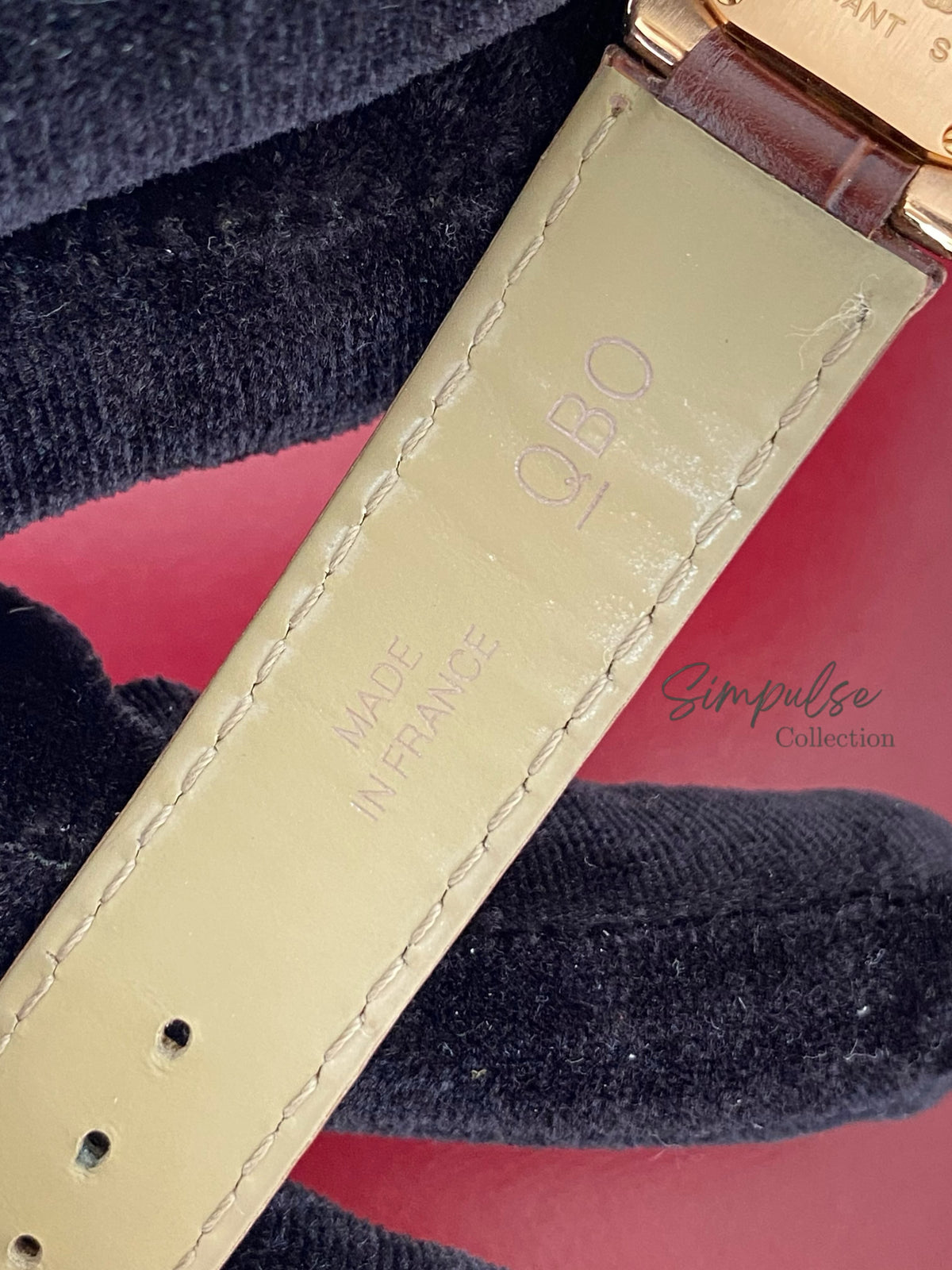 CARTIER BALLON BLEU ROSEGOLD W/ BROWN STRAP LEATHER