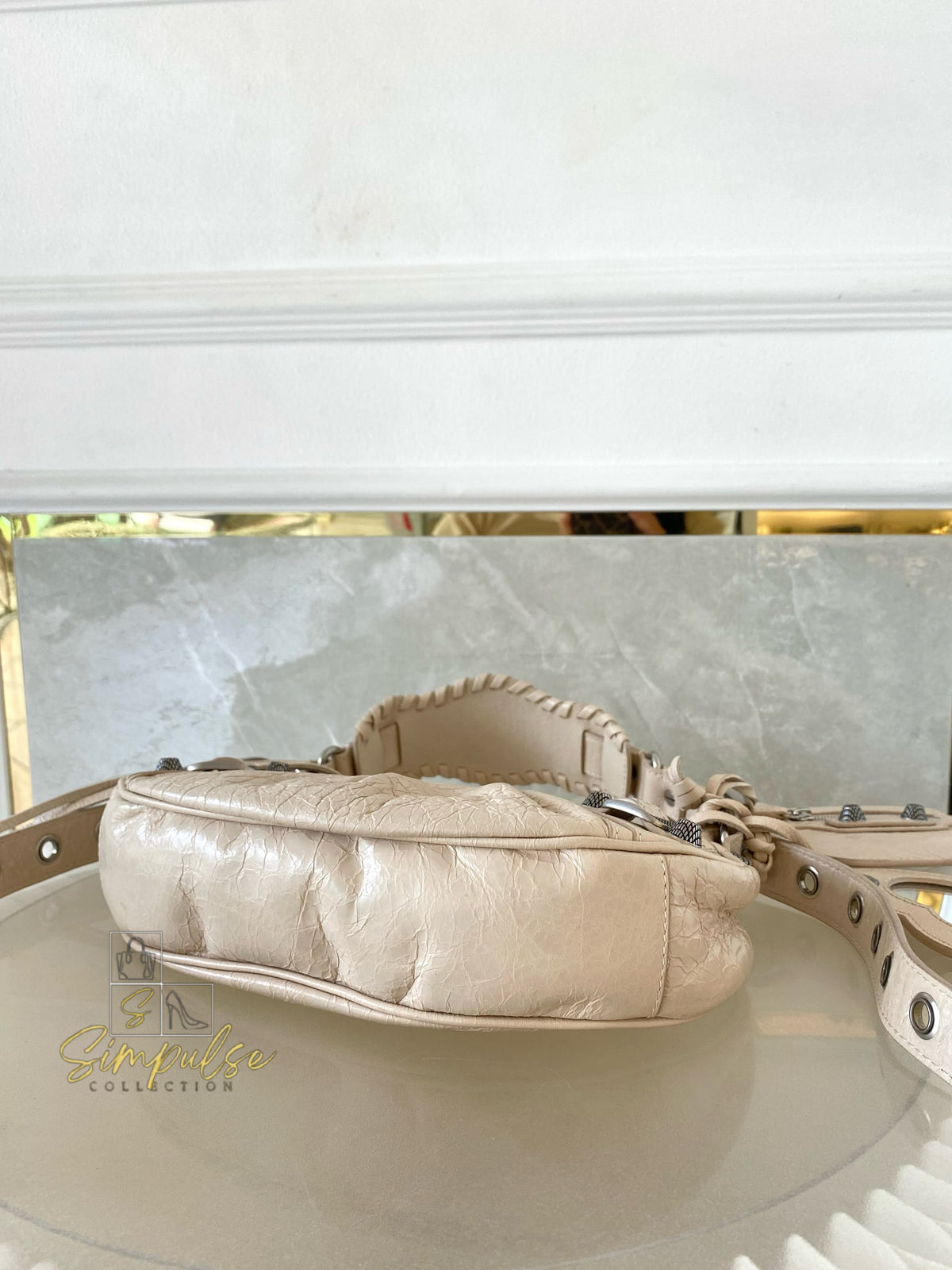 BALENCIAGA LE CAGOLE Xs SHOULDER BAG LAMBSKIN