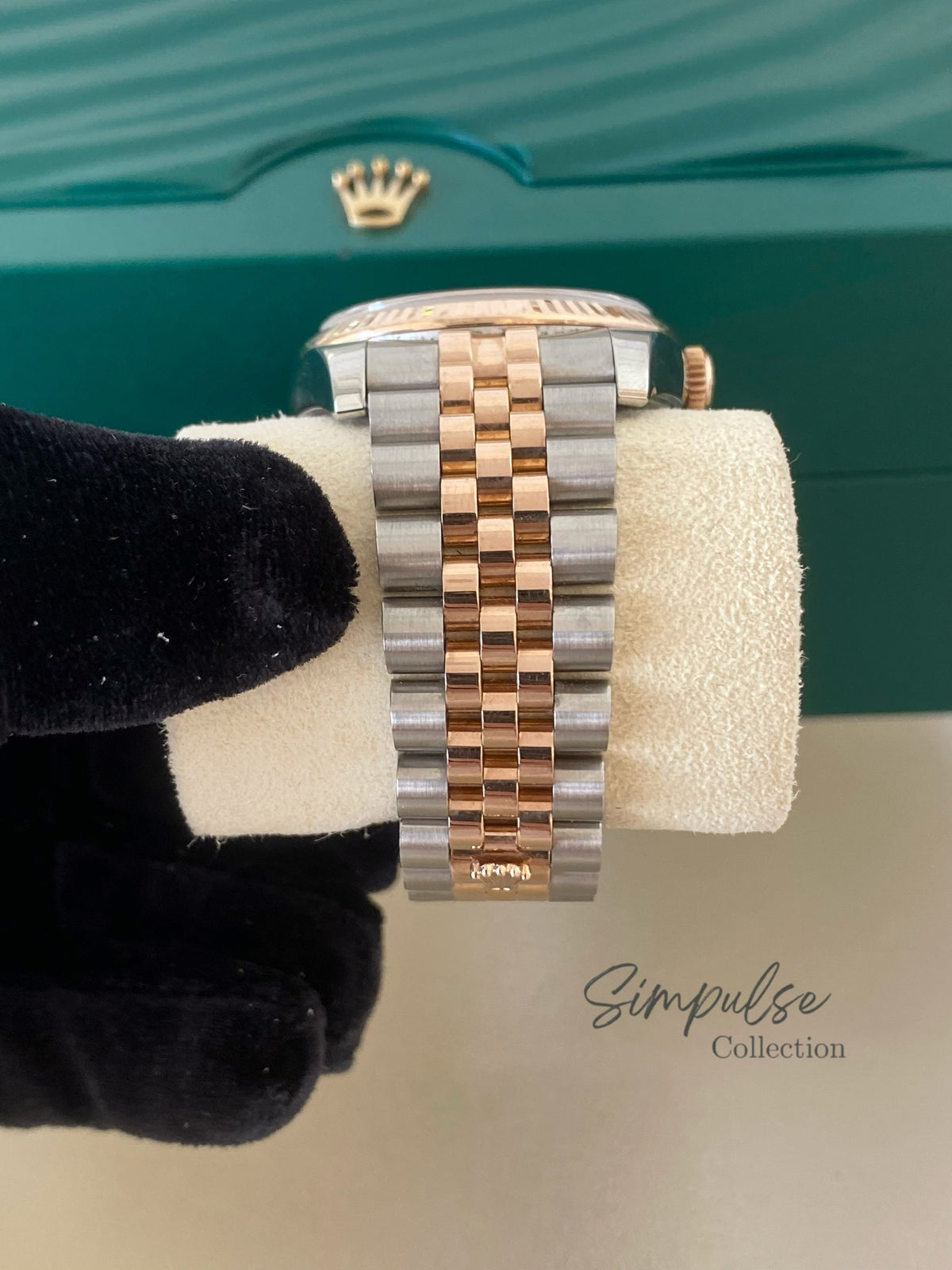 ROLEX DATEJUST TWO TONE ROSEGOLD W/ DIAMOND