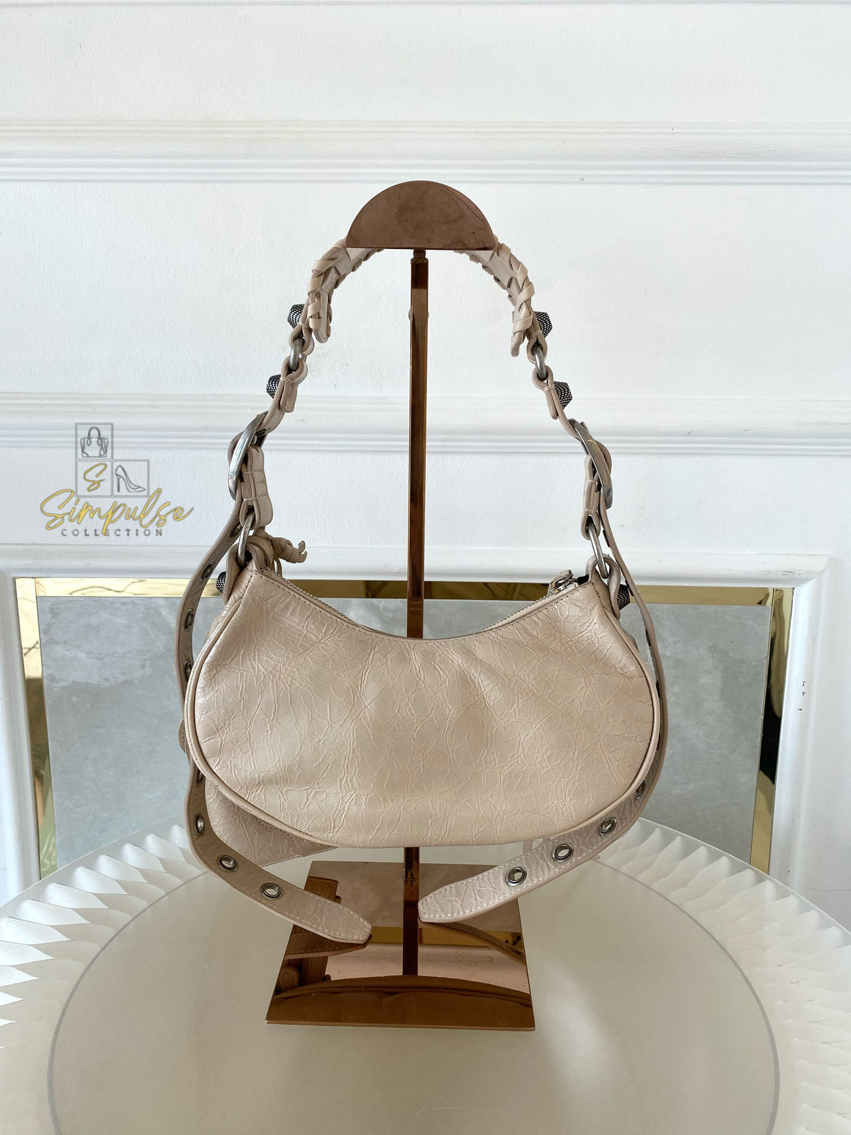 BALENCIAGA LE CAGOLE Xs SHOULDER BAG LAMBSKIN