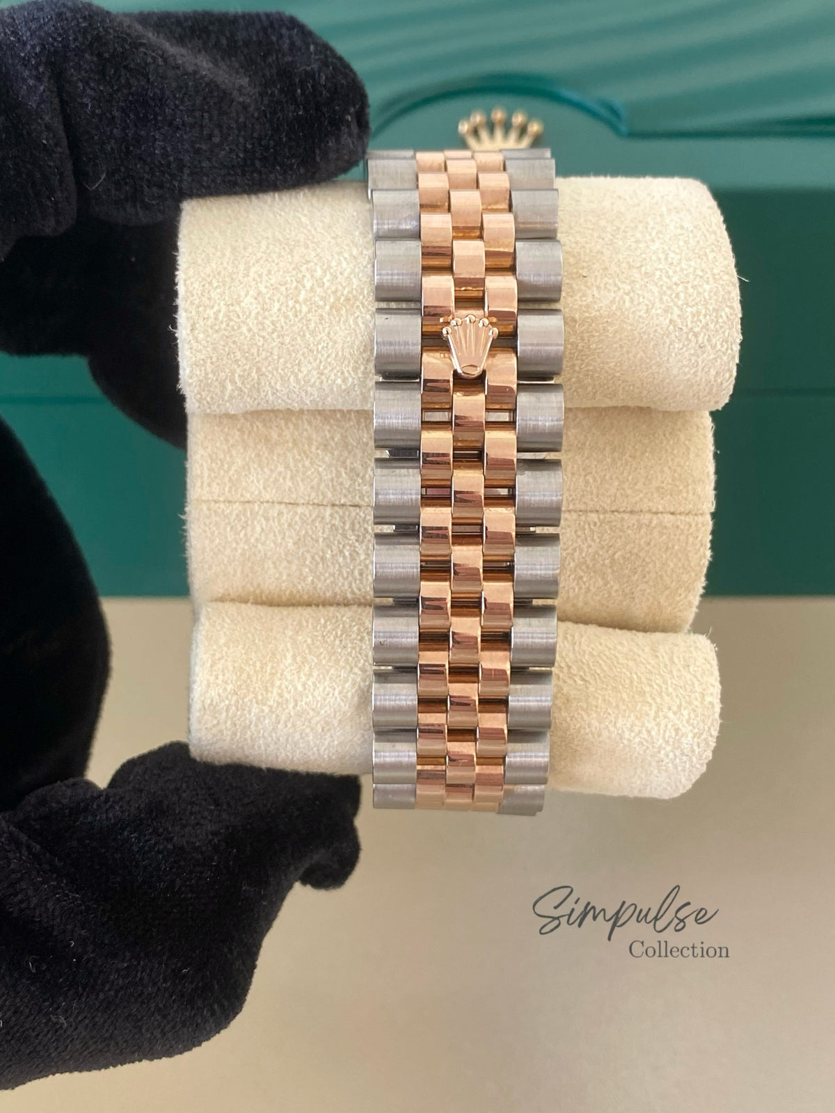 ROLEX DATEJUST TWO TONE ROSEGOLD W/ DIAMOND