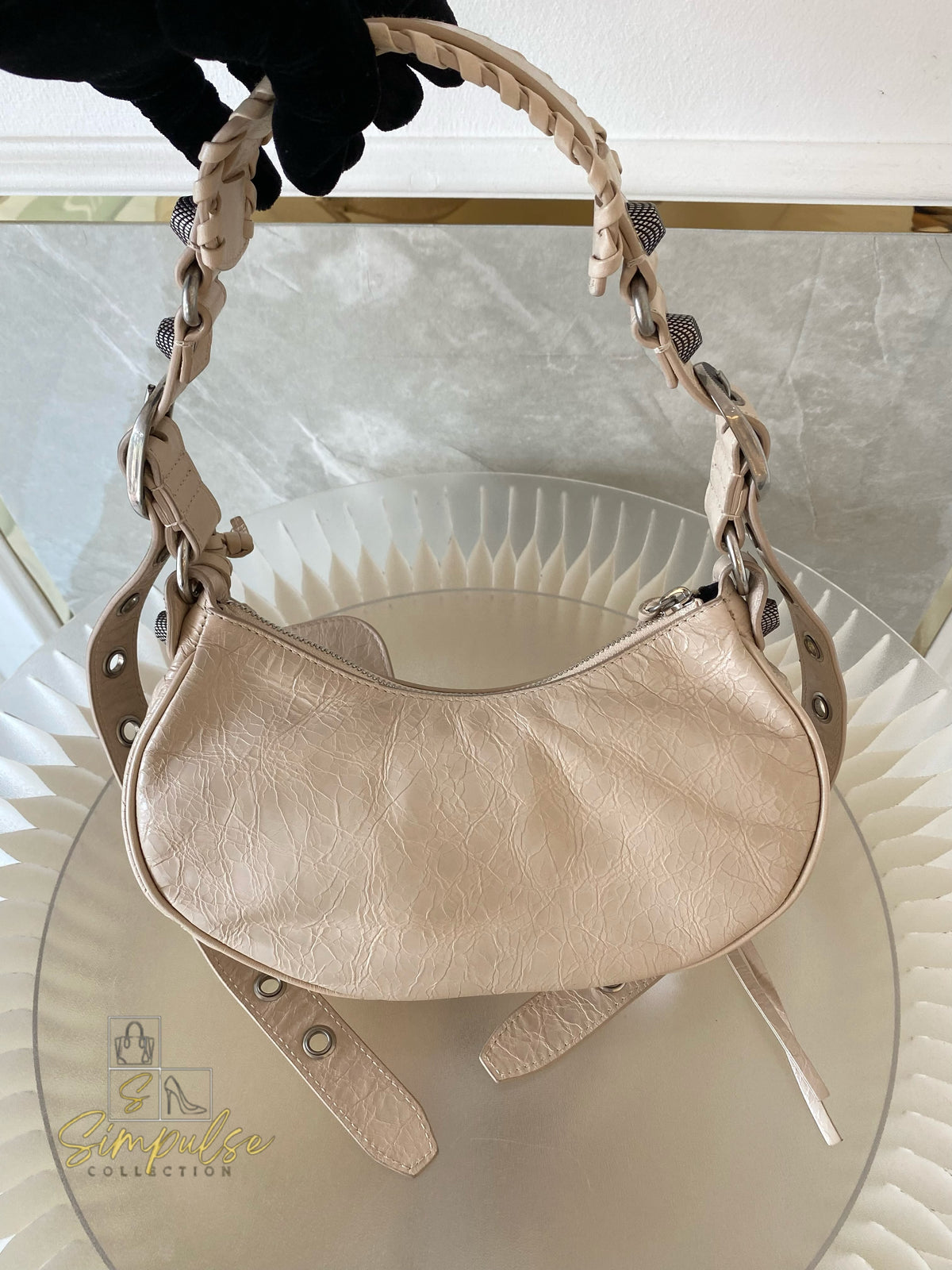 BALENCIAGA LE CAGOLE Xs SHOULDER BAG LAMBSKIN