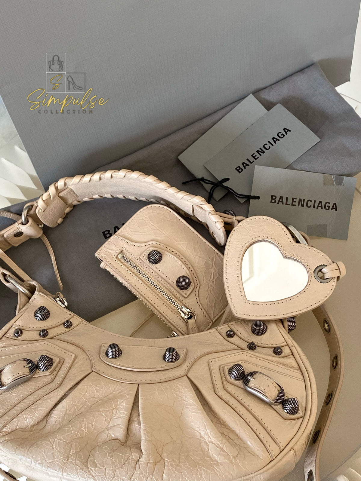 BALENCIAGA LE CAGOLE Xs SHOULDER BAG LAMBSKIN