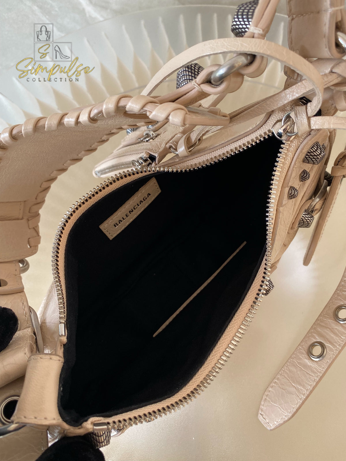 BALENCIAGA LE CAGOLE Xs SHOULDER BAG LAMBSKIN