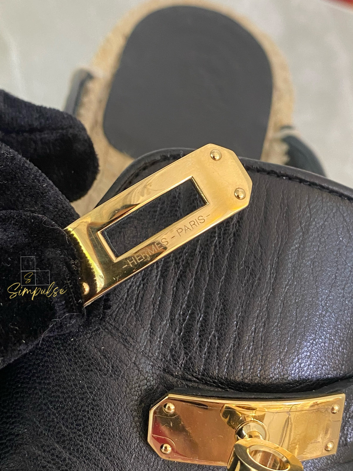 HERMES FERIA ESPADRILLE BLACK