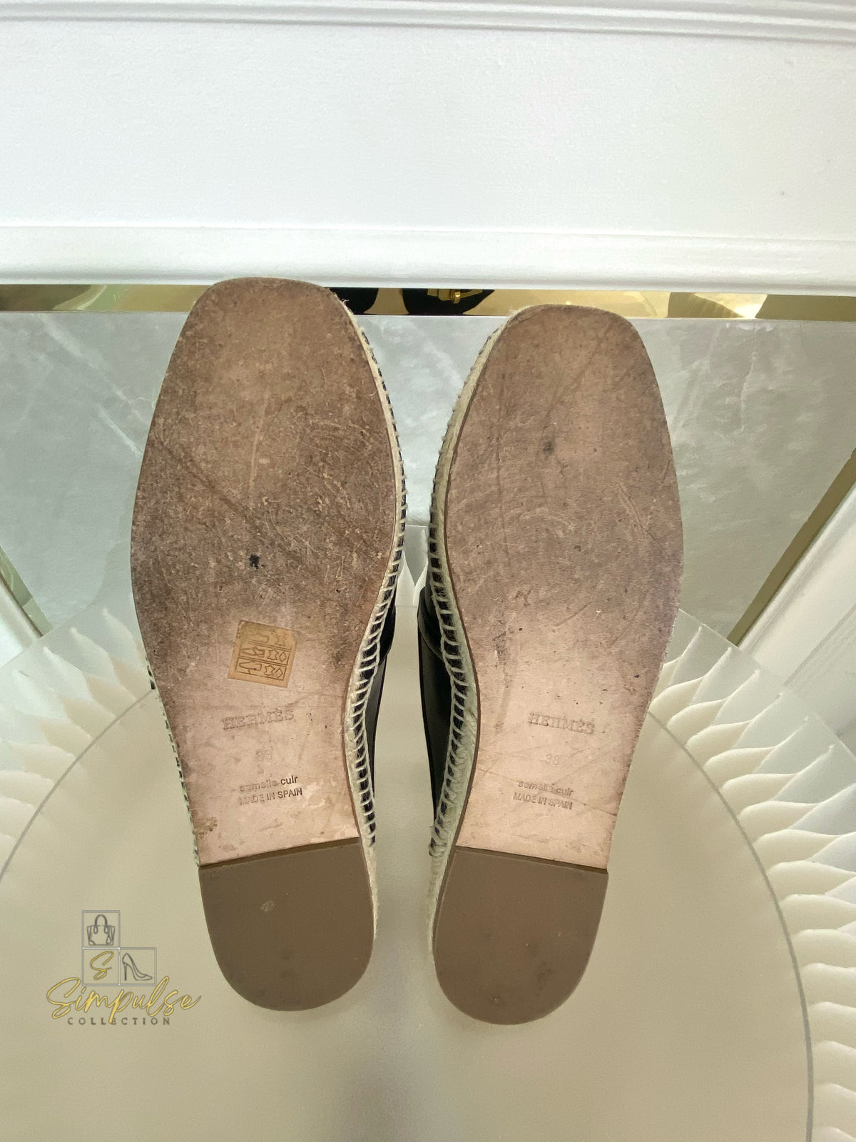 HERMES FERIA ESPADRILLE BLACK