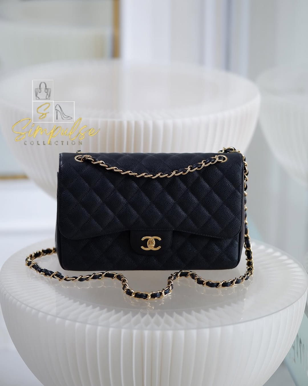 Chanel Jumbo Double Flap Caviar GHW