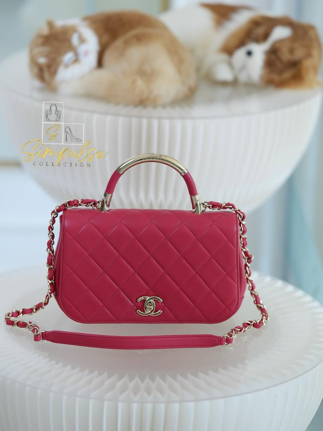 Chanel Small Lambskin Carry Chic Flap
