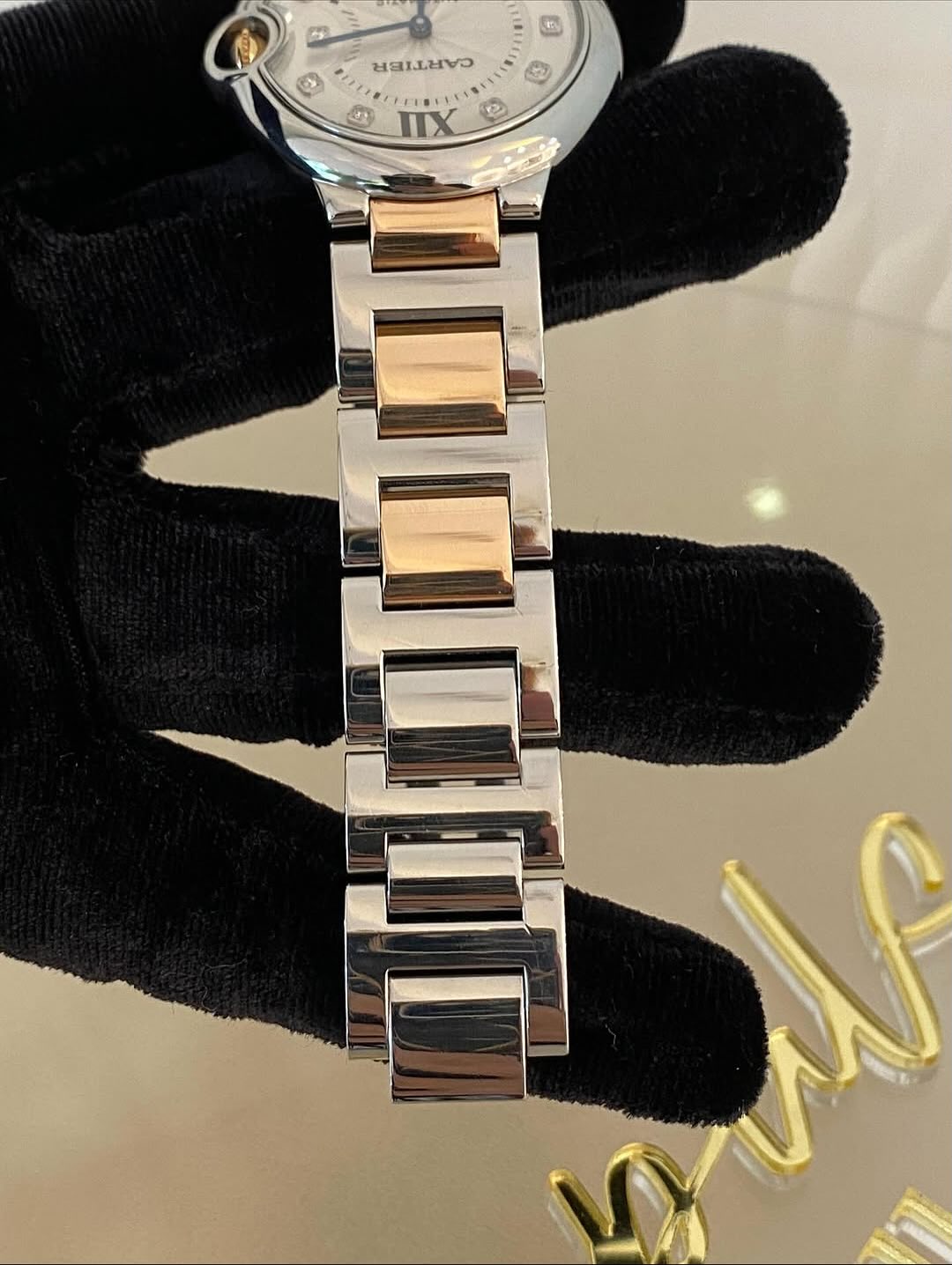 Cartier Ballon Bleu Two Tone RG w/ Dia Dial