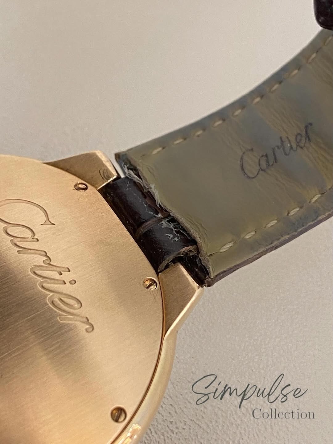 Cartier Ballon Bleu RG Leather Strp