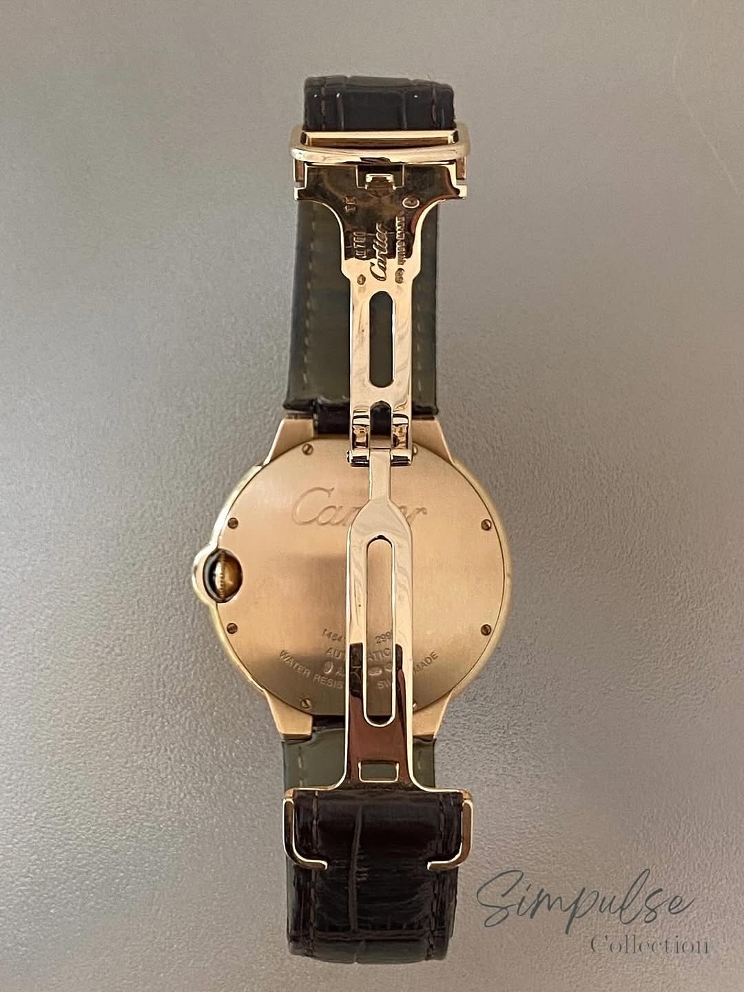 Cartier Ballon Bleu RG Leather Strp