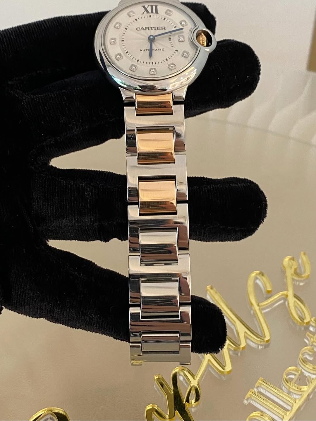 Cartier Ballon Bleu Two Tone RG w/ Dia Dial