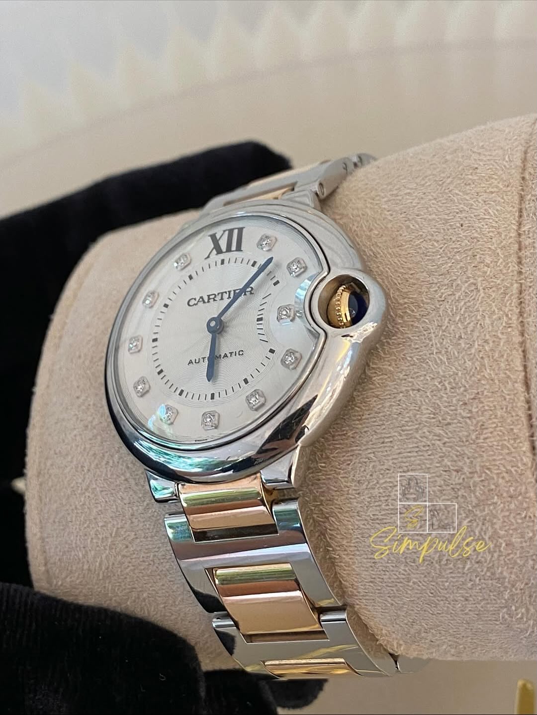Cartier Ballon Bleu Two Tone RG w/ Dia Dial