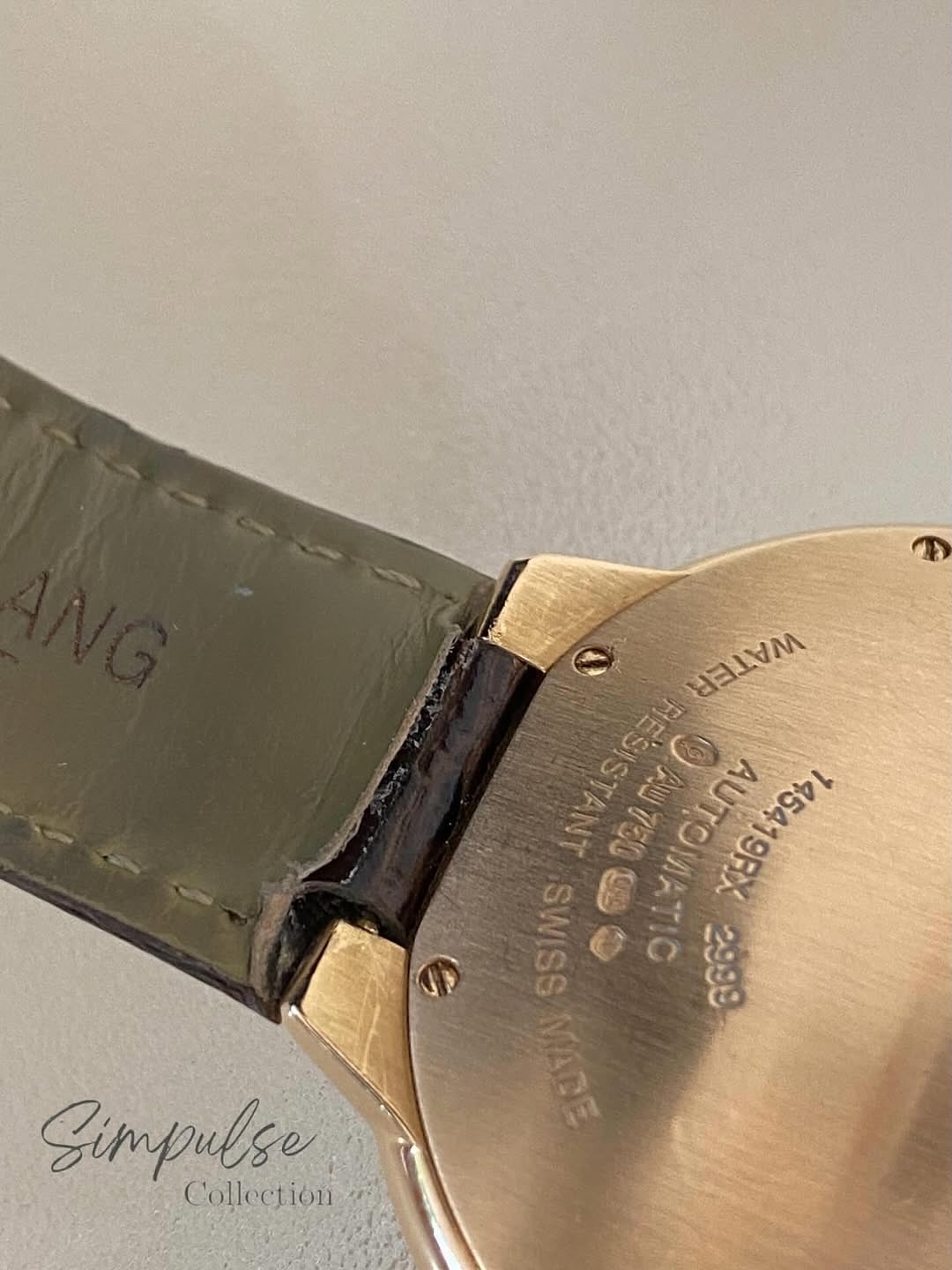 Cartier Ballon Bleu RG Leather Strp