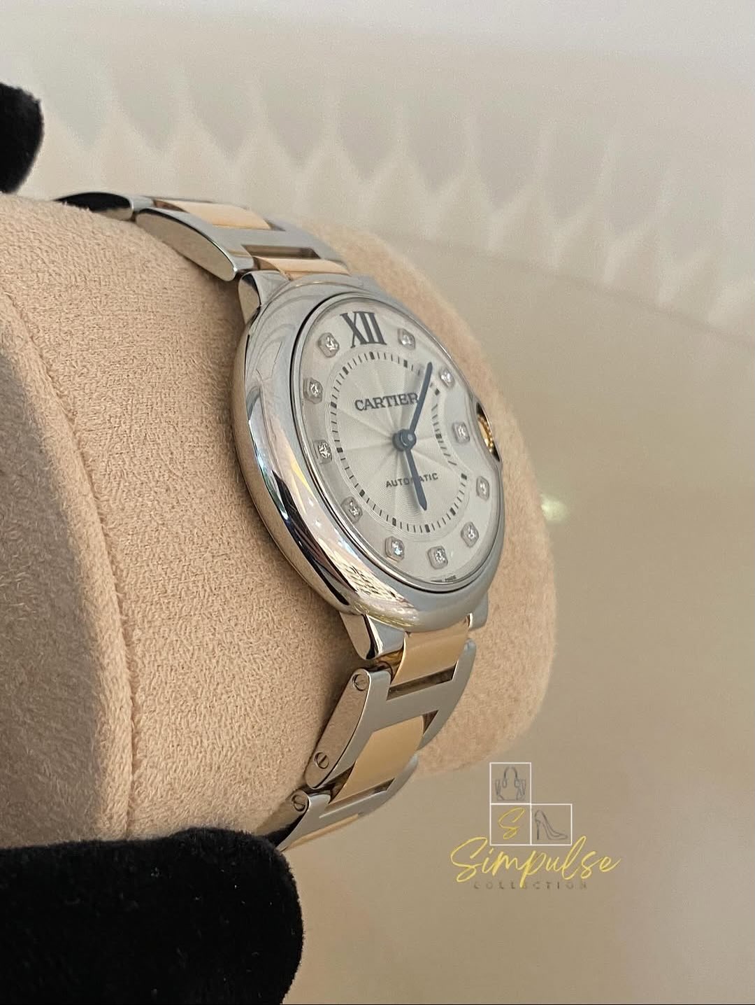 Cartier Ballon Bleu Two Tone RG w/ Dia Dial