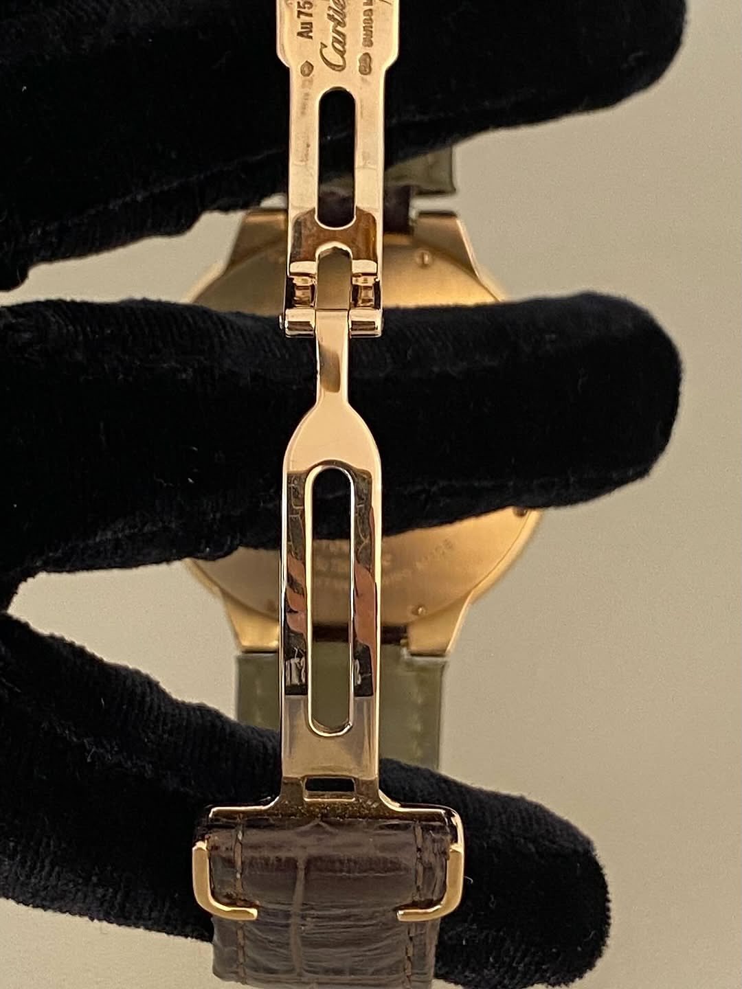 Cartier Ballon Bleu RG Leather Strp
