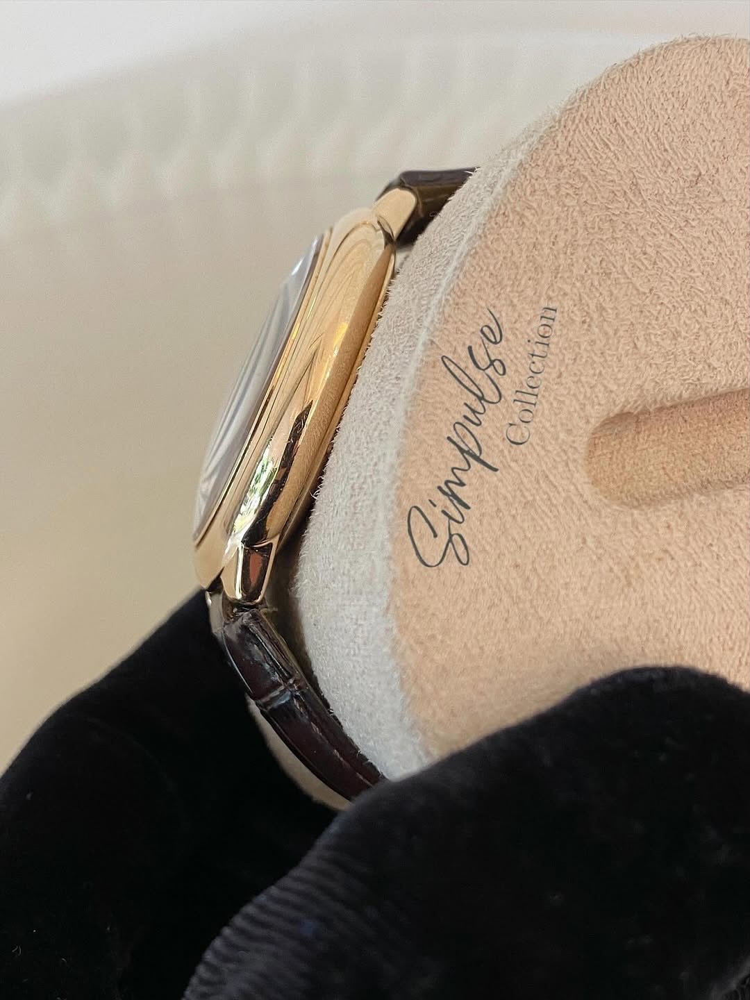 Cartier Ballon Bleu RG Leather Strp