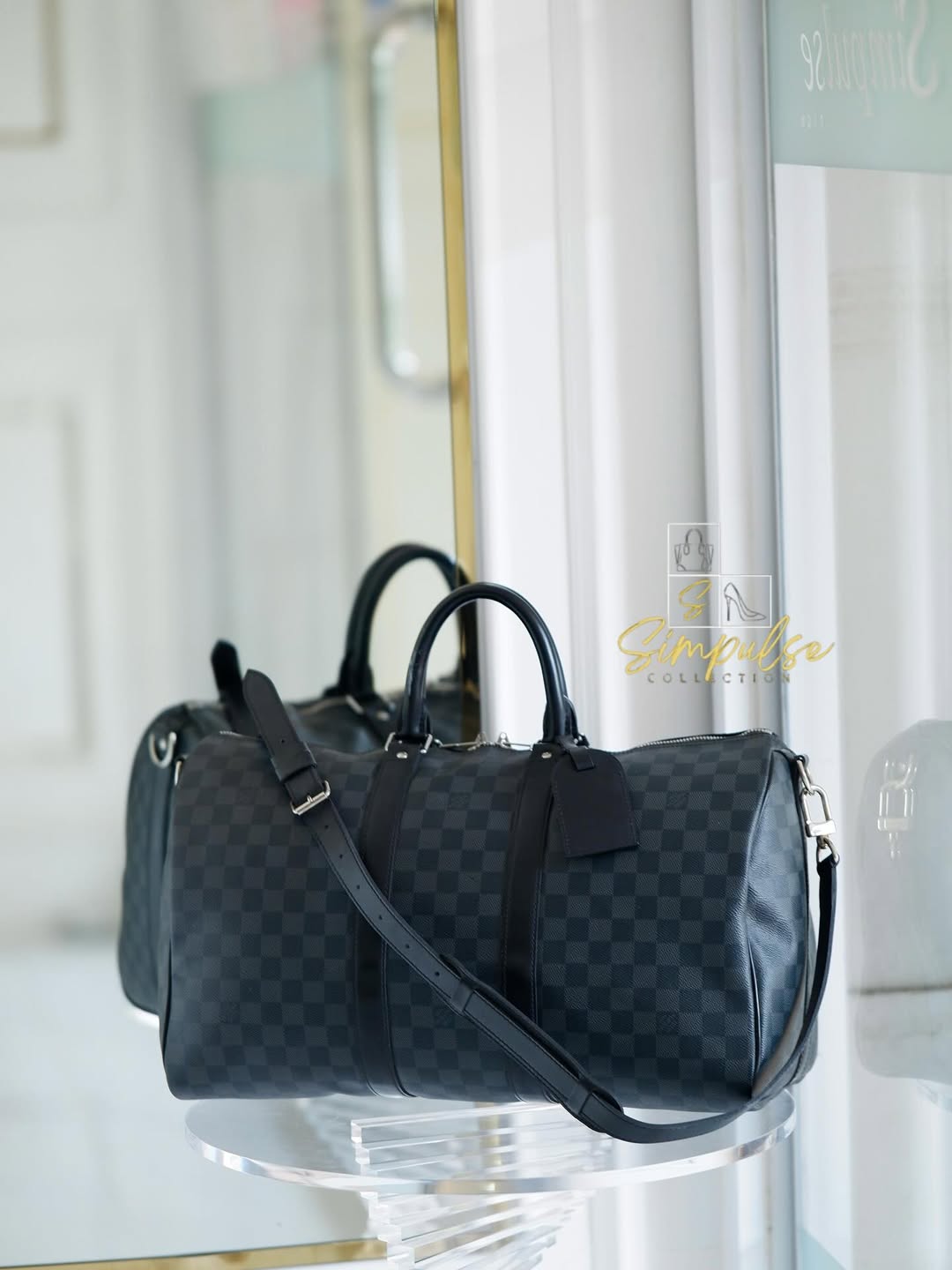 LOUIS VUITTON Keepall 45 Damier Graphite