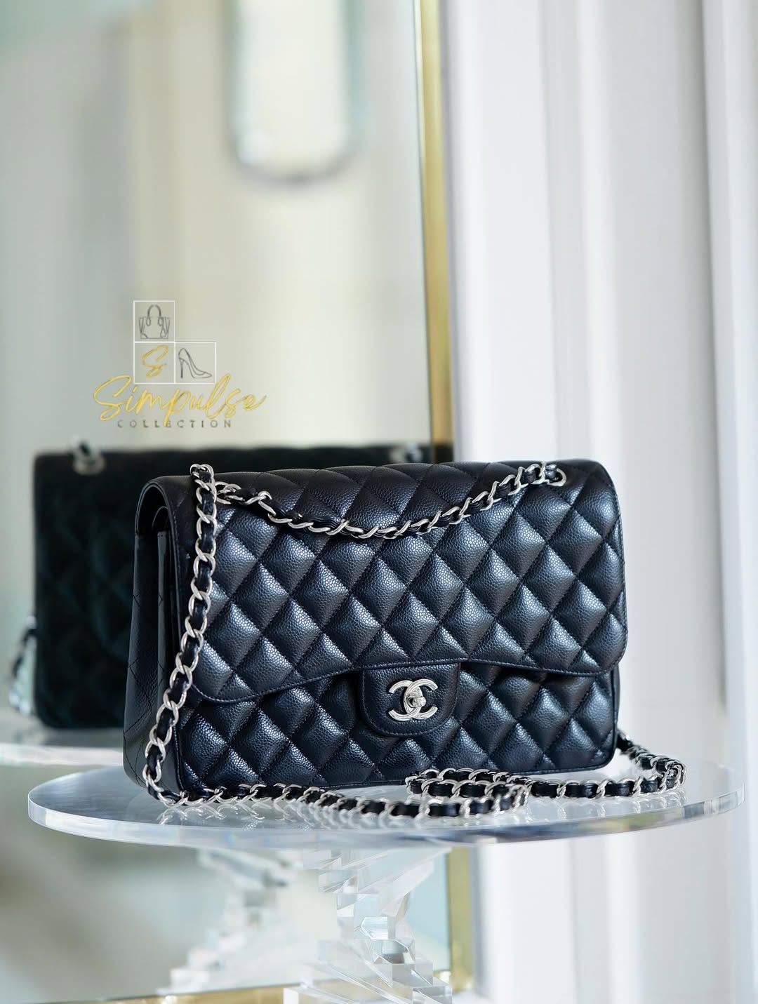Chanel Jumbo Double Flap Caviar SHW